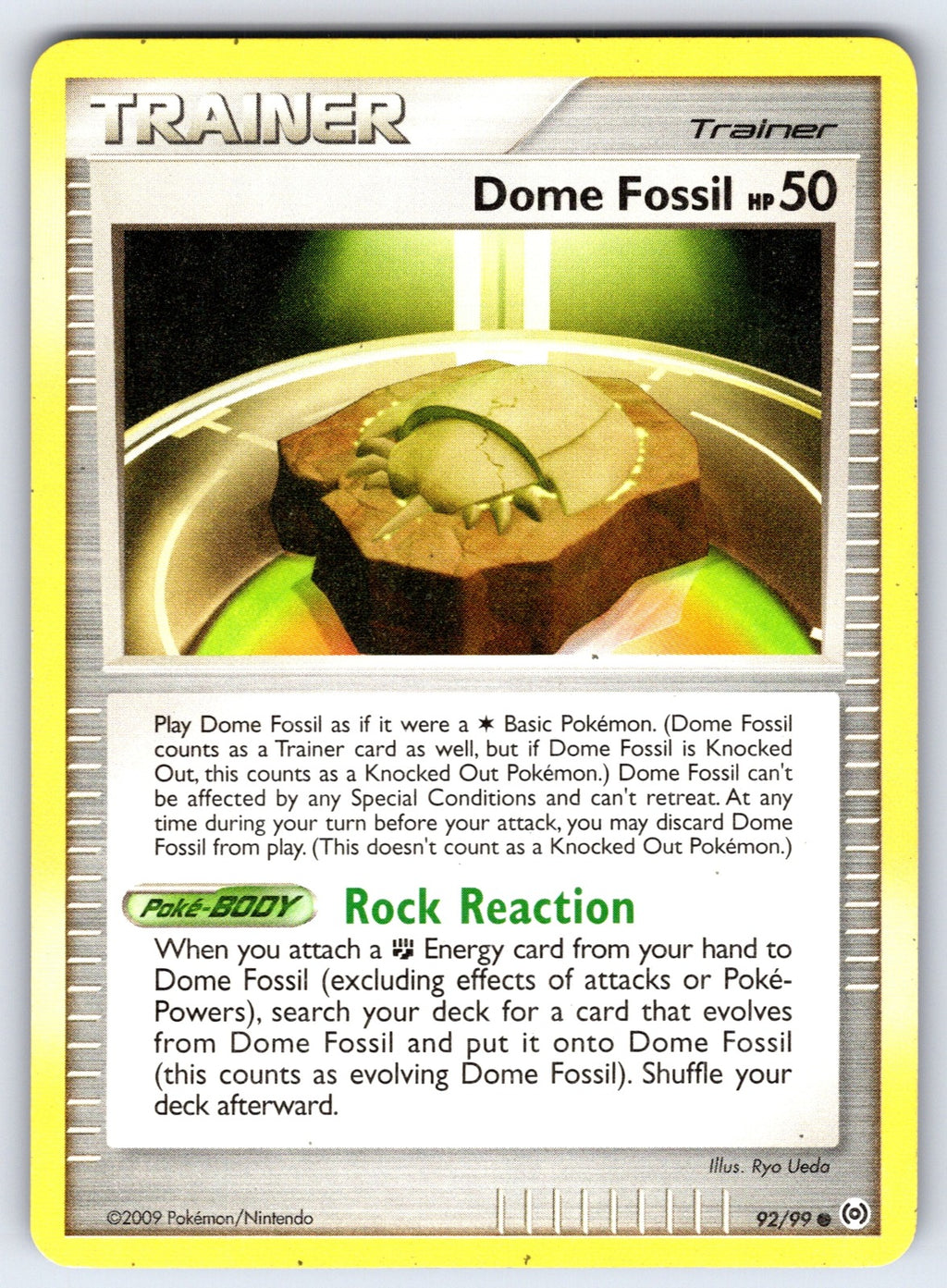Dome Fossil Common Arceus 92/99 LP 2009