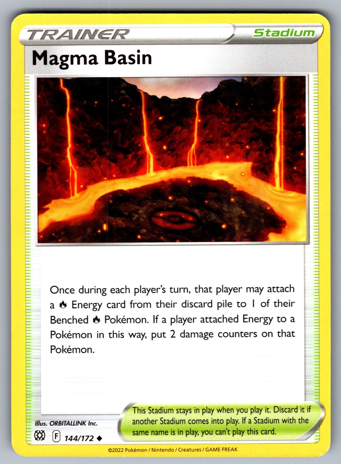 Magma Basin Uncommon SWSH09: Brilliant Stars 144/172 NM 2022