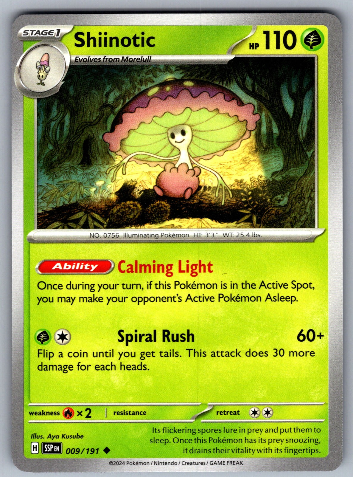 Shiinotic Uncommon SV08: Surging Sparks 009/191 NM 2024