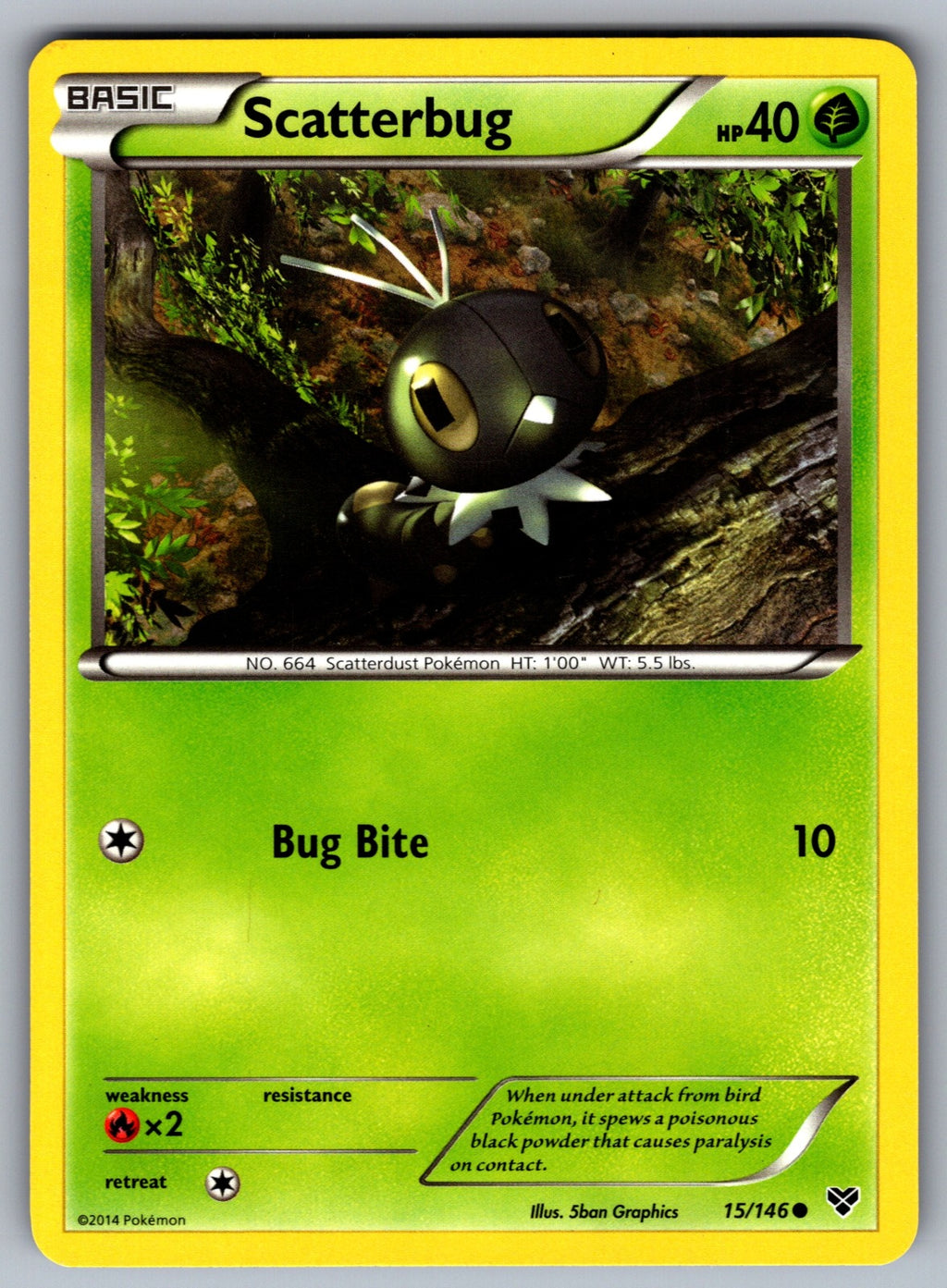 Scatterbug Common XY Base Set 15/146 LP 2014