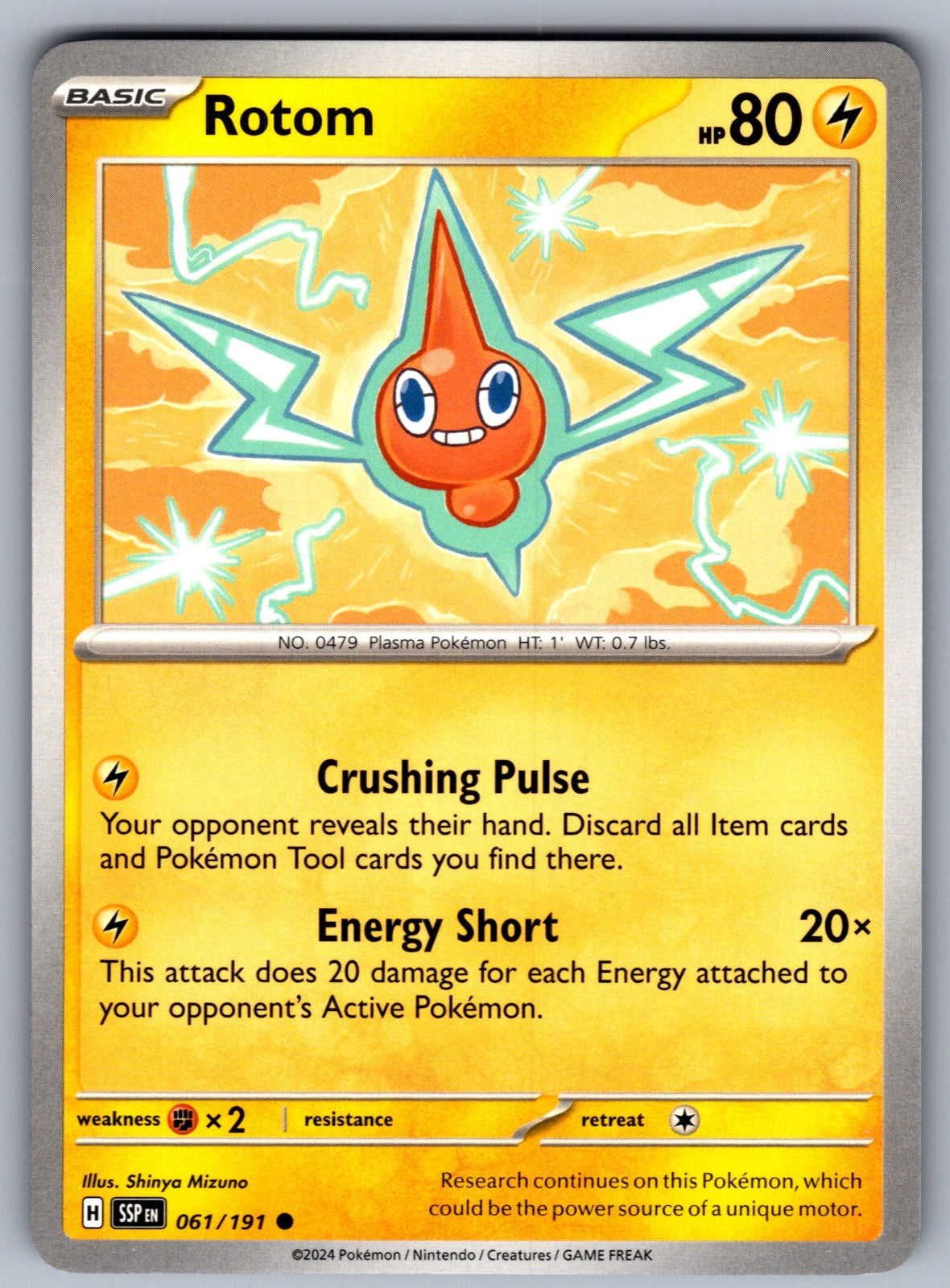 Rotom Common SV08: Surging Sparks 061/191 NM 2024