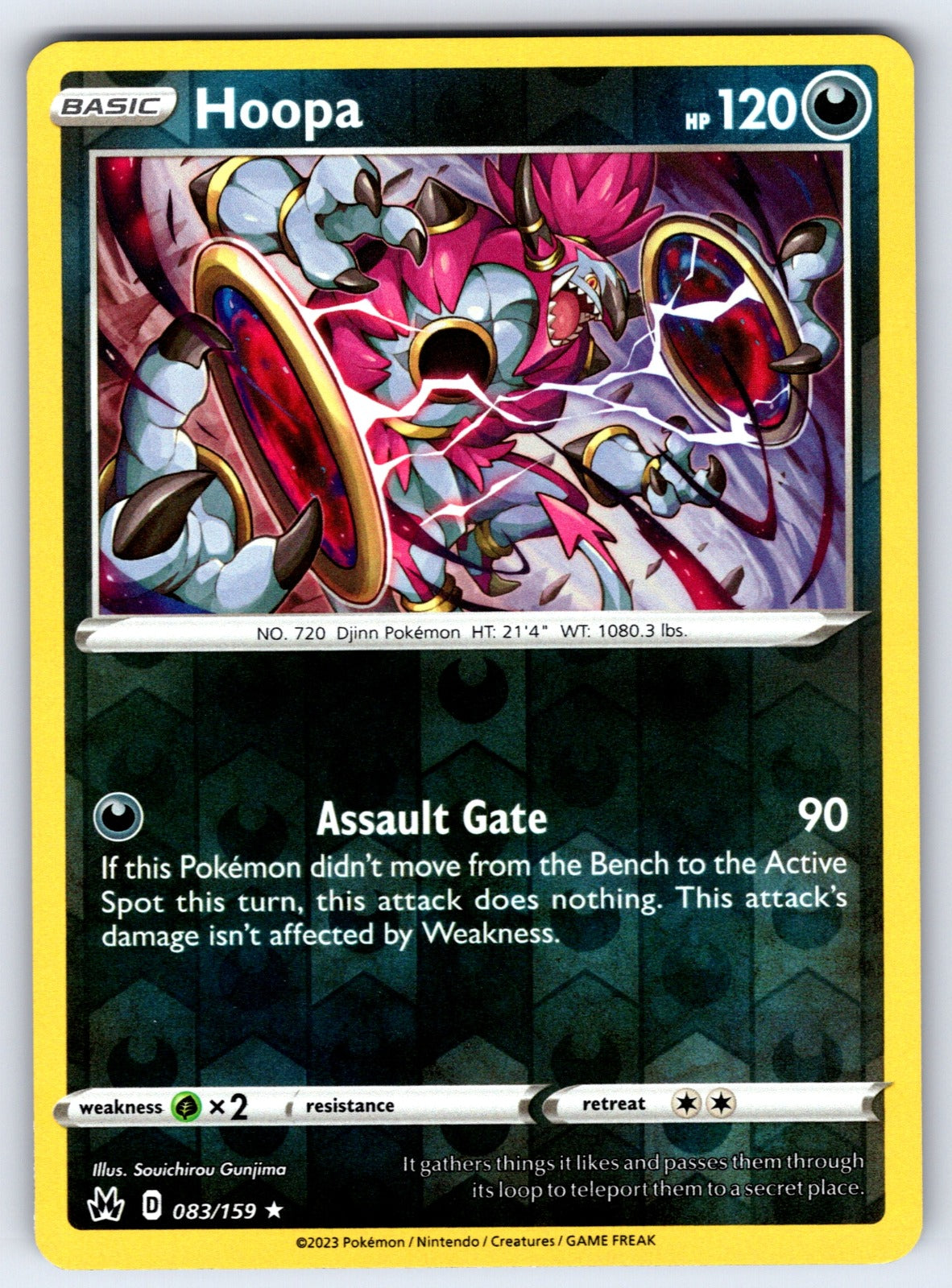 Hoopa Reverse Holo Holo Rare SWSH: Crown Zenith 083/159 NM 2023