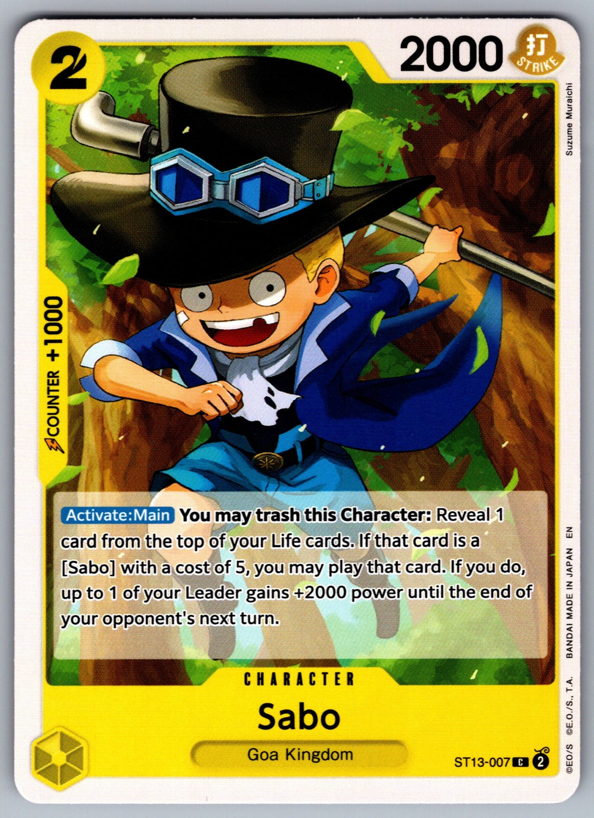 Sabo (007) Foil C Ultra Deck: The Three Brothers ST13-007 NM 2024
