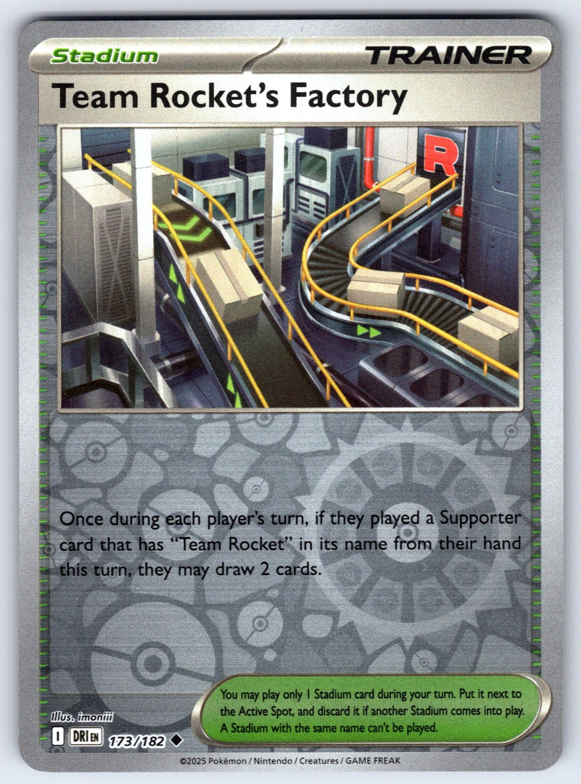 Team Rocket's Factory Reverse Holo Uncommon SV10: Destined Rivals 173/182 NM 202