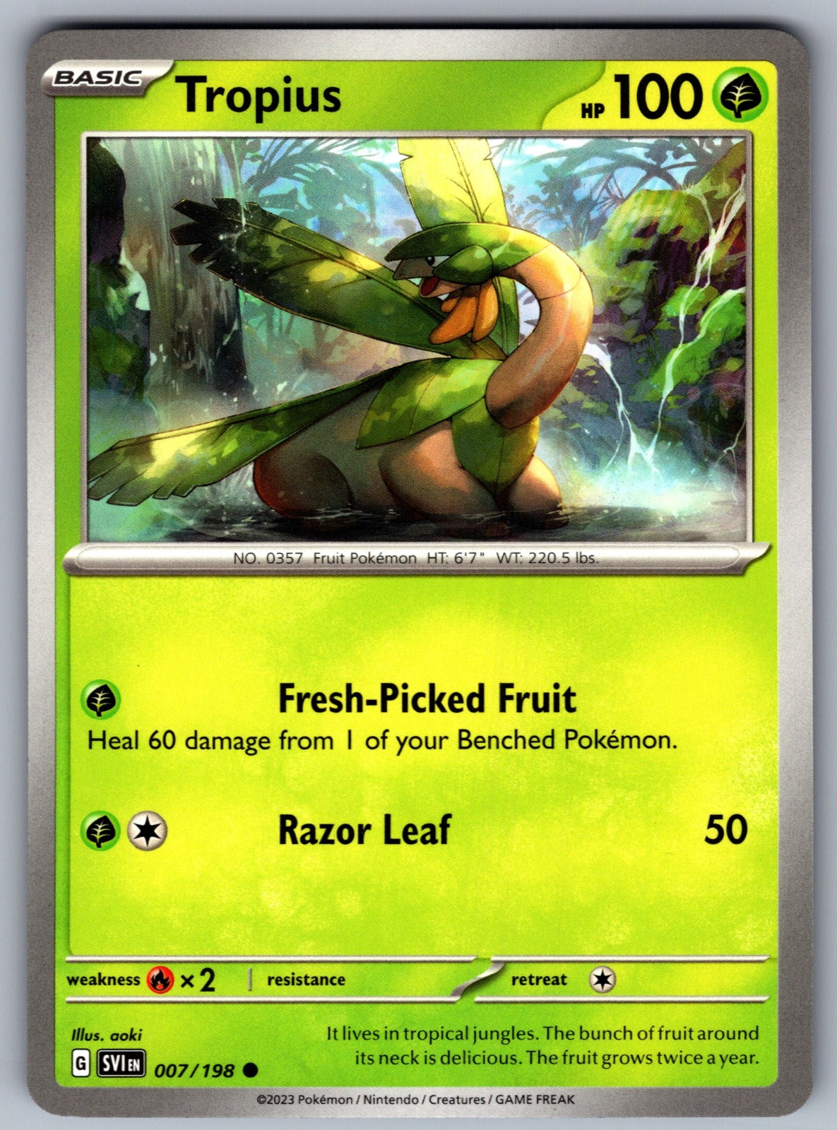 Tropius Common SV01: Scarlet & Violet Base Set 007/198 NM 2023