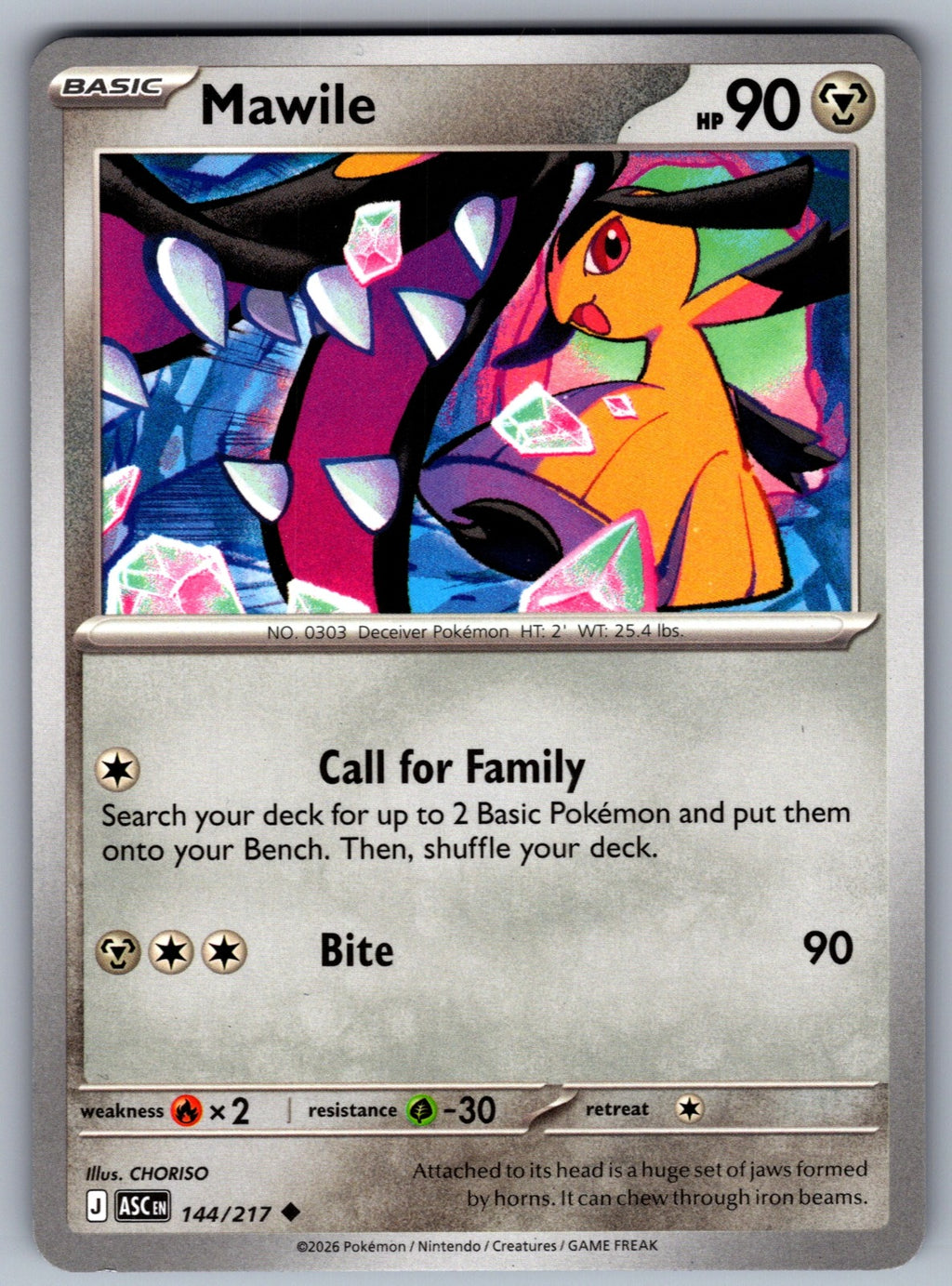 Mawile Uncommon ME: Ascended Heroes 144/217 NM 2026