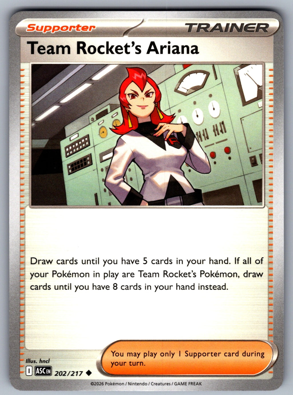 Team Rocket's Ariana Uncommon ME: Ascended Heroes 202/217 NM 2026