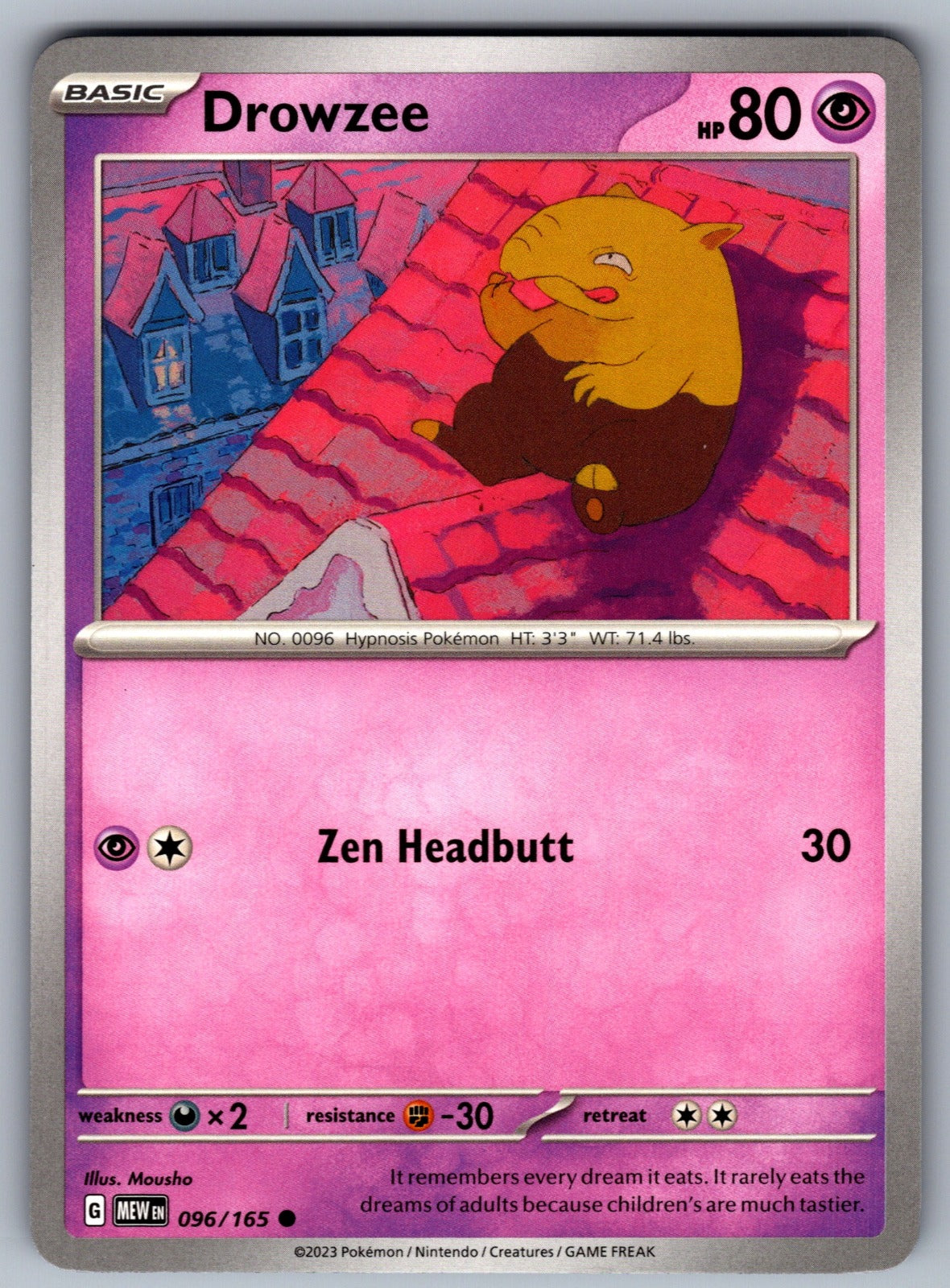 Drowzee Common SV: Scarlet & Violet 151 096/165 NM 2023
