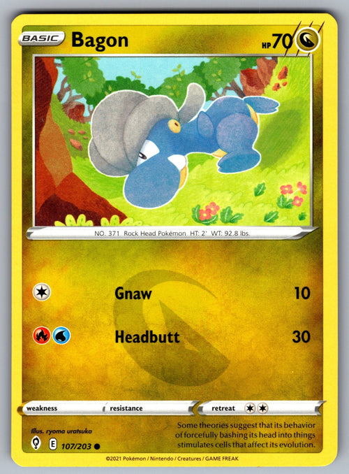 Bagon Common SWSH07: Evolving Skies 107/203 NM 2021