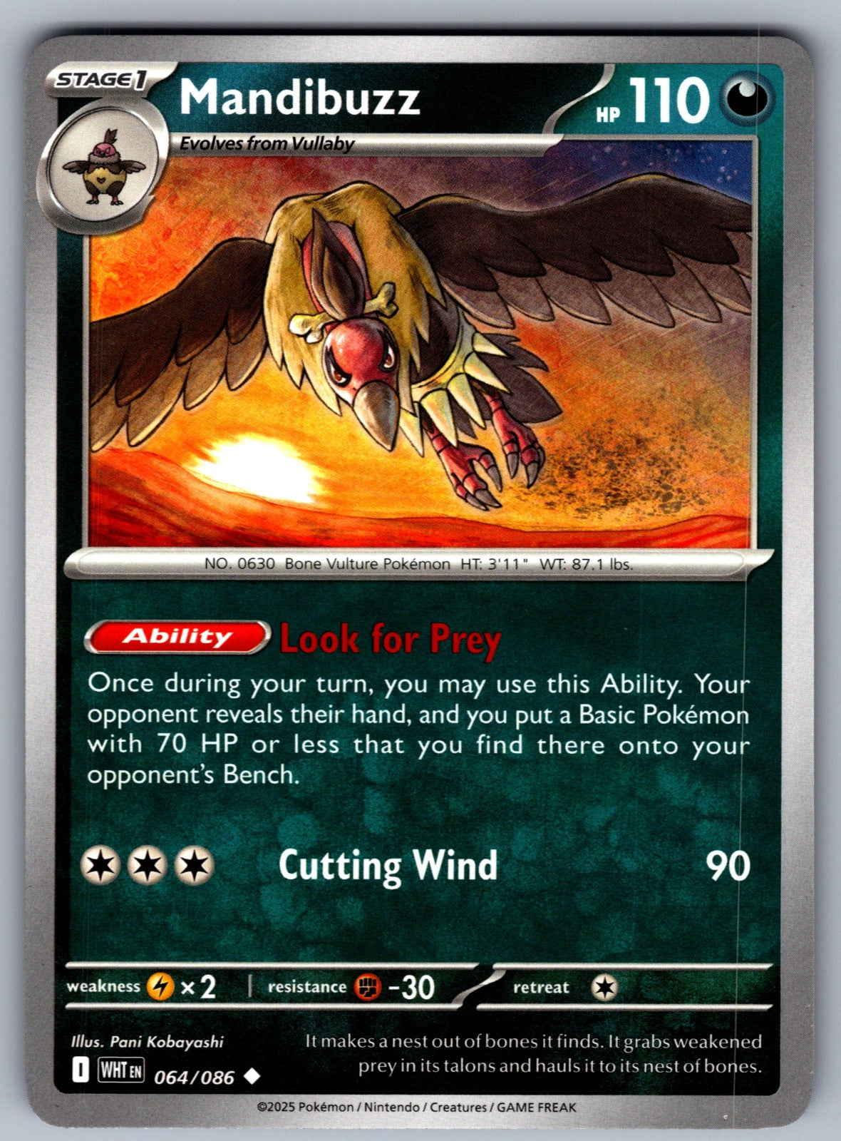 Mandibuzz Uncommon SV: White Flare 064/086 NM 2025