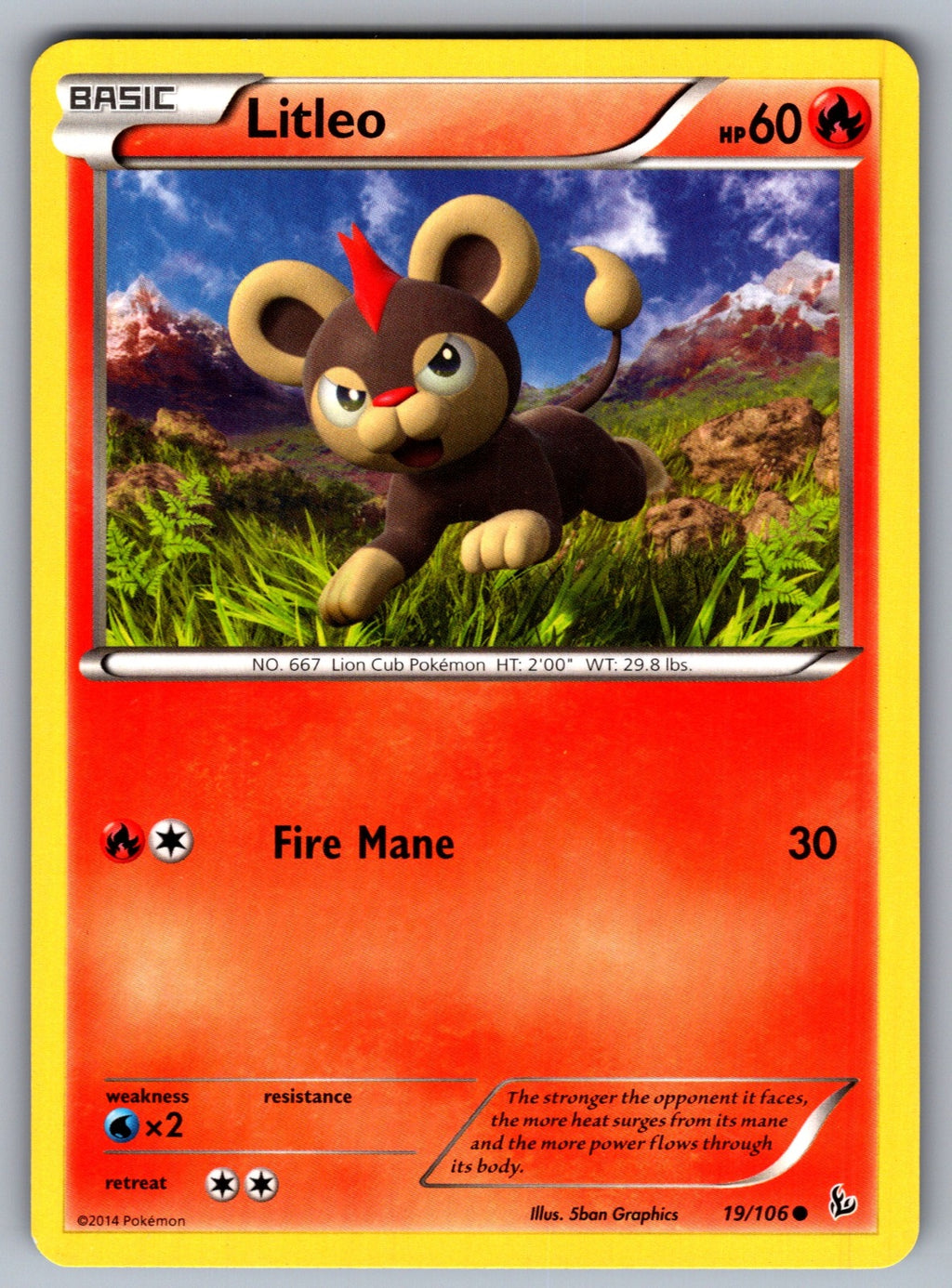 Litleo (19) Common XY - Flashfire 19/106 LP 2014