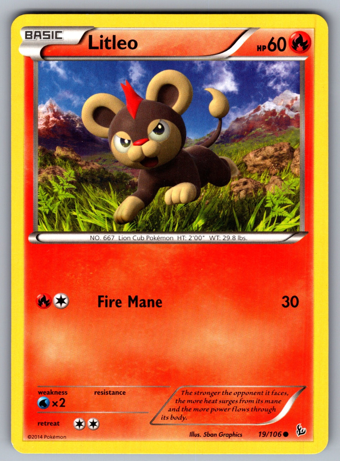 Litleo (19) Common XY - Flashfire 19/106 LP 2014