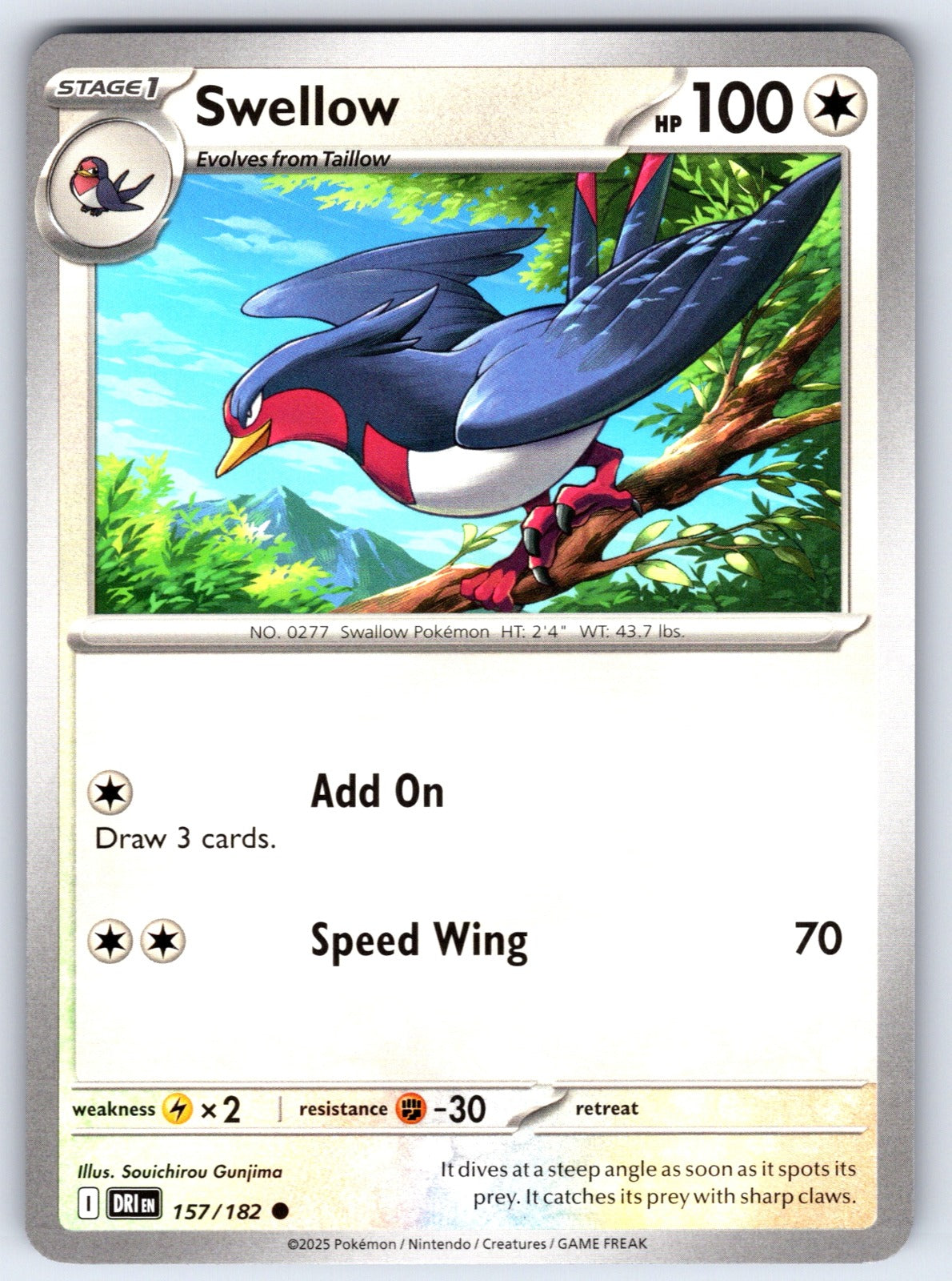 Swellow Common SV10: Destined Rivals 157/182 NM 2025