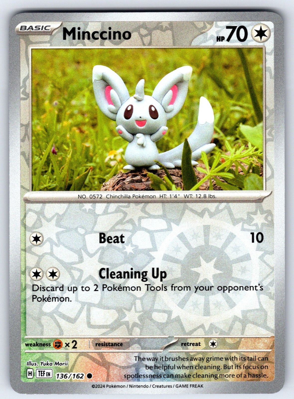 Minccino Reverse Holo Common SV05: Temporal Forces 136/162 NM 2024