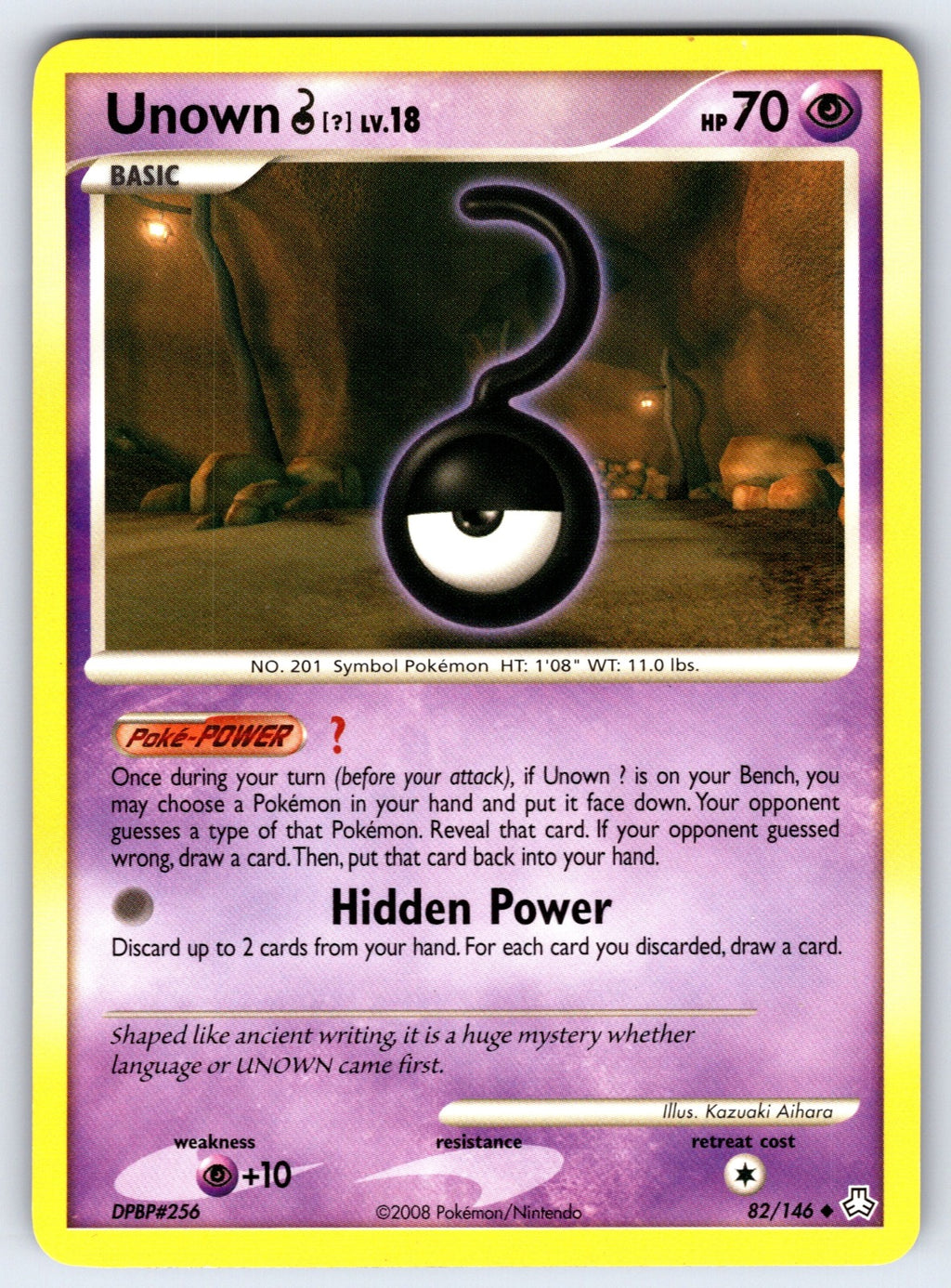 Unown (?) Uncommon Legends Awakened 82/146 LP 2008