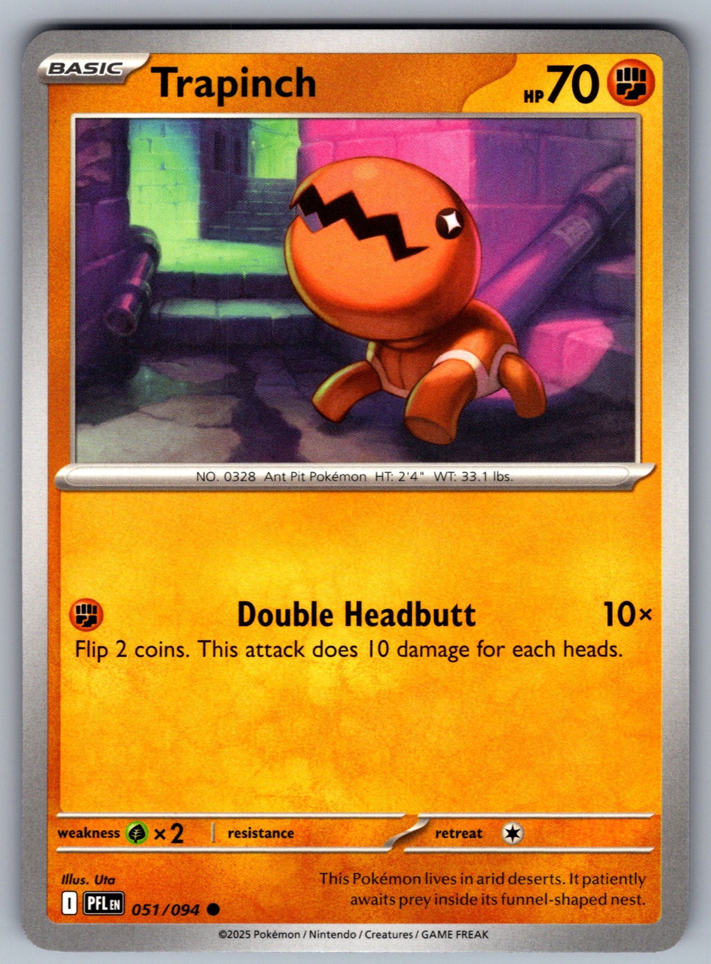 Trapinch Common ME02: Phantasmal Flames 051/094 NM 2025