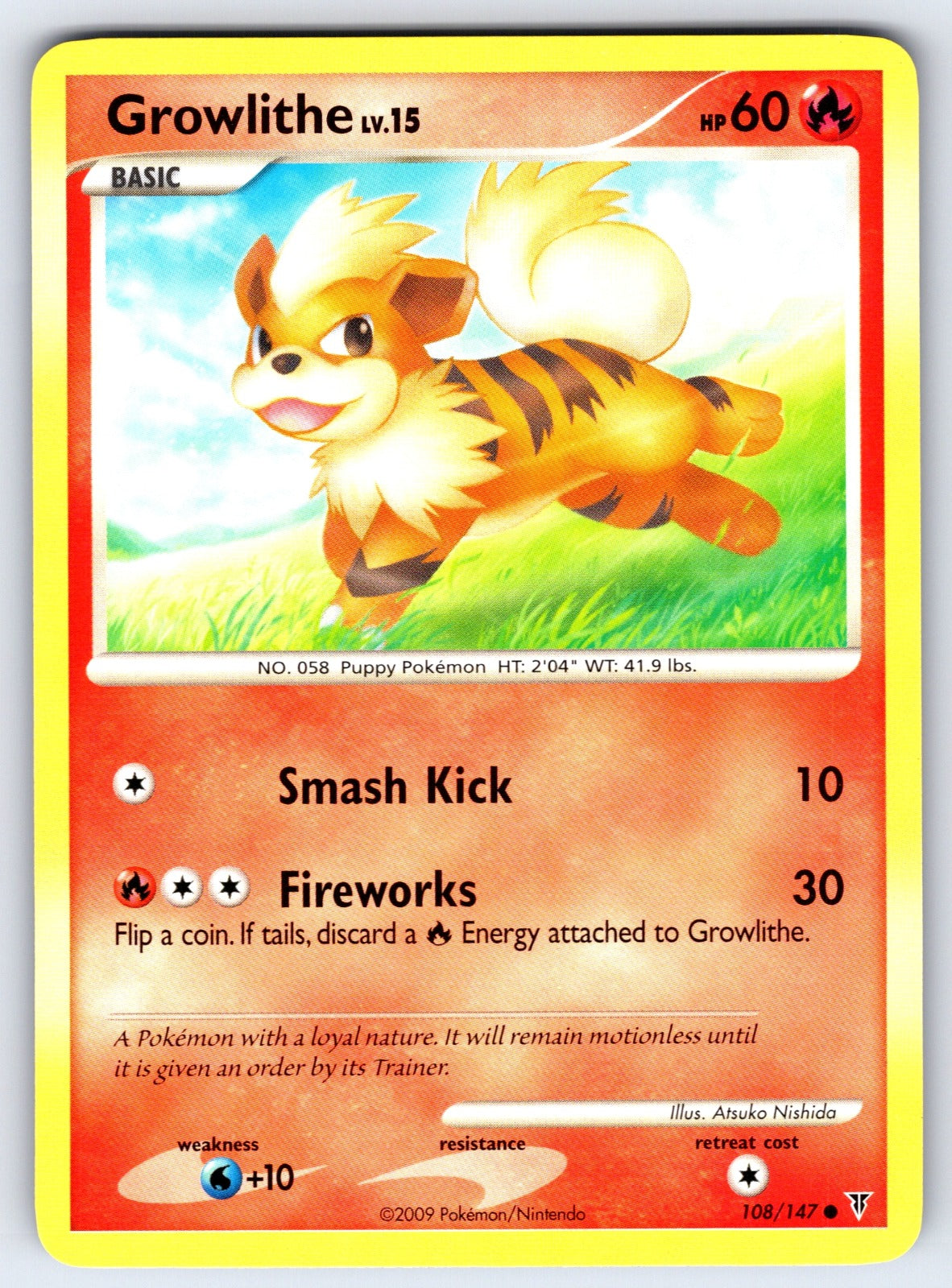 Growlithe Common Supreme Victors 108 LP 2009