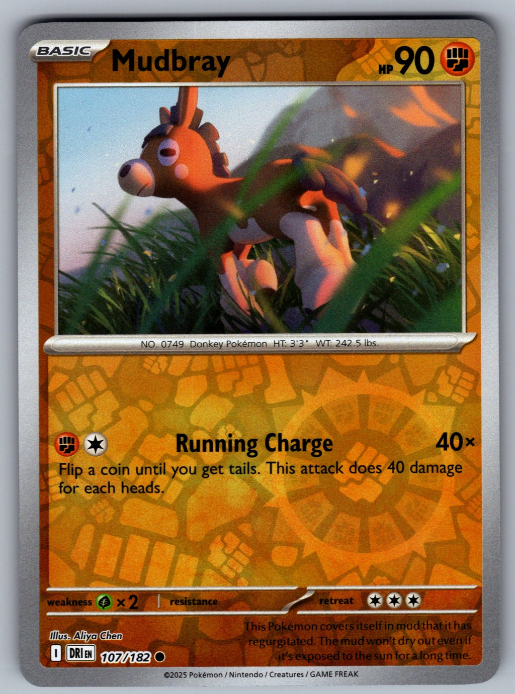 Mudbray Reverse Holo Common SV10: Destined Rivals 107/182 NM 2025
