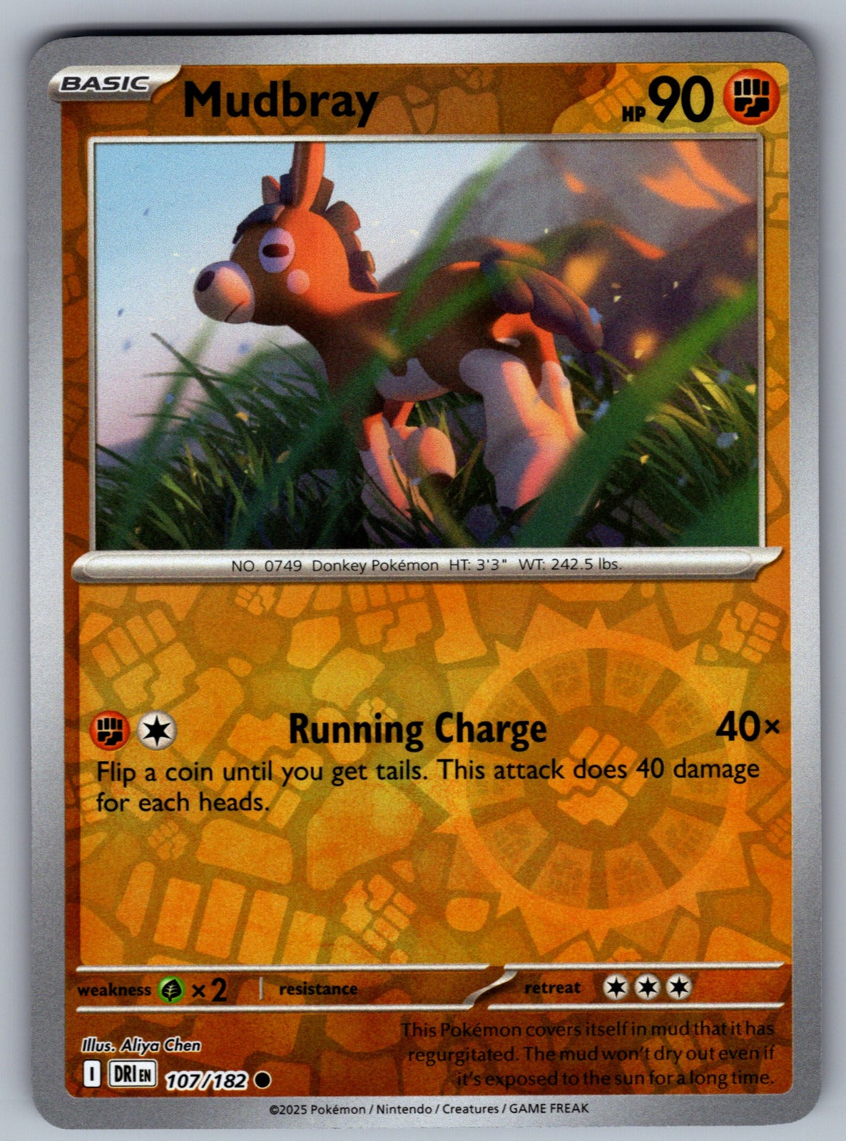 Mudbray Reverse Holo Common SV10: Destined Rivals 107/182 NM 2025