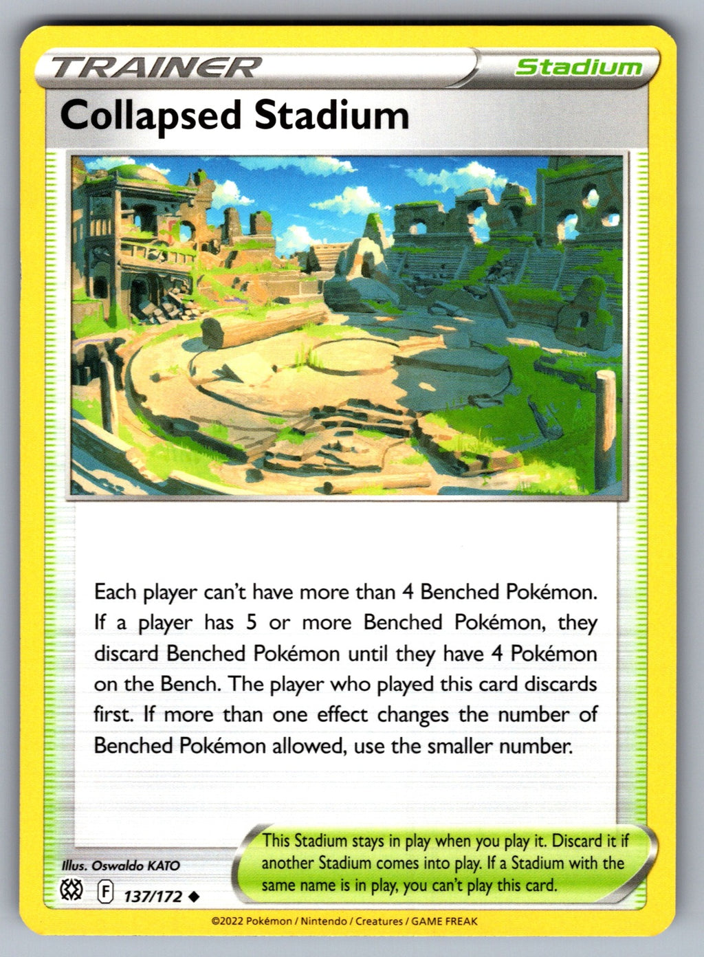 Collapsed Stadium Uncommon SWSH09: Brilliant Stars 137/172 NM 2022