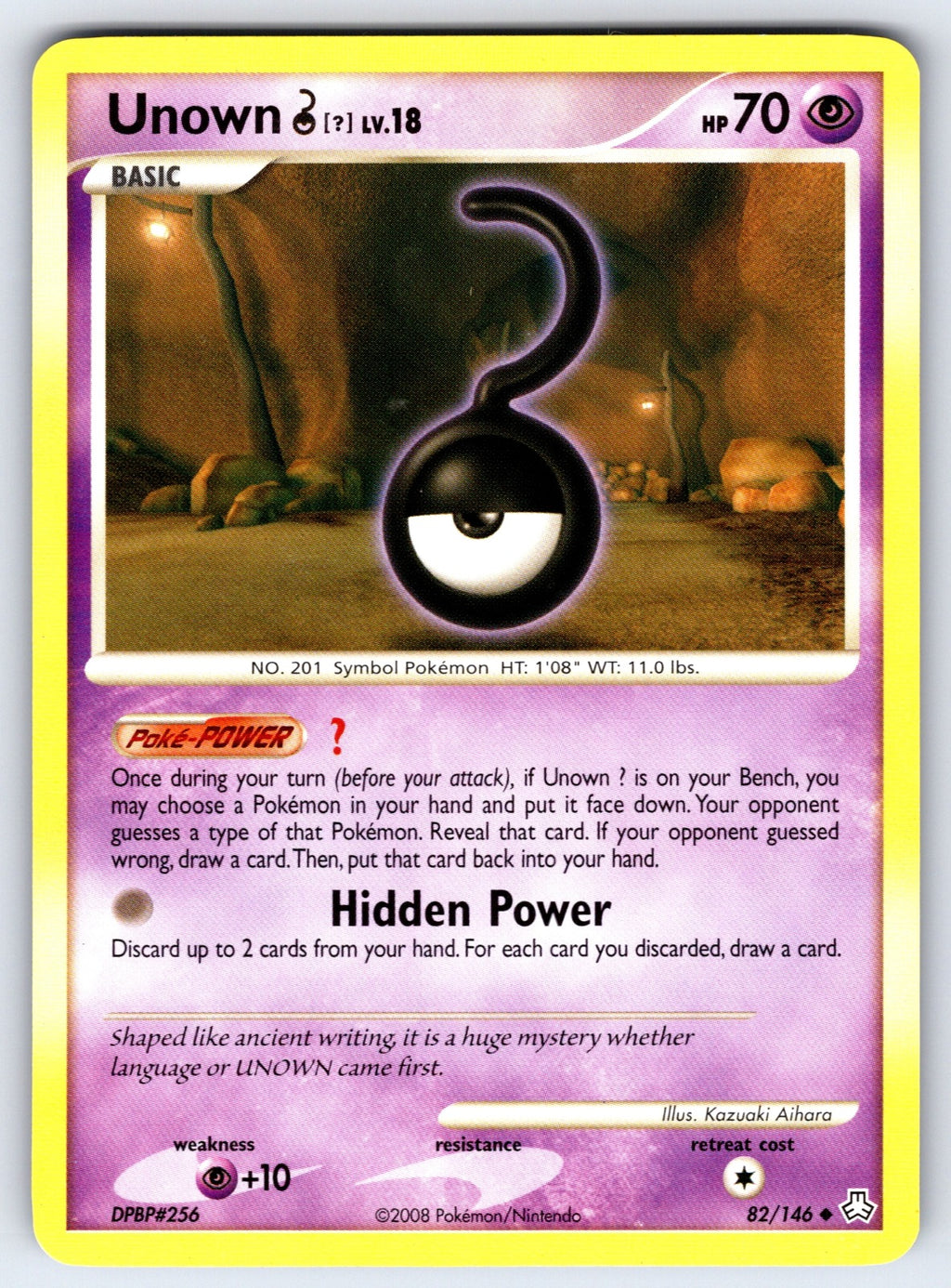Unown (?) Uncommon Legends Awakened 82/146 LP 2008