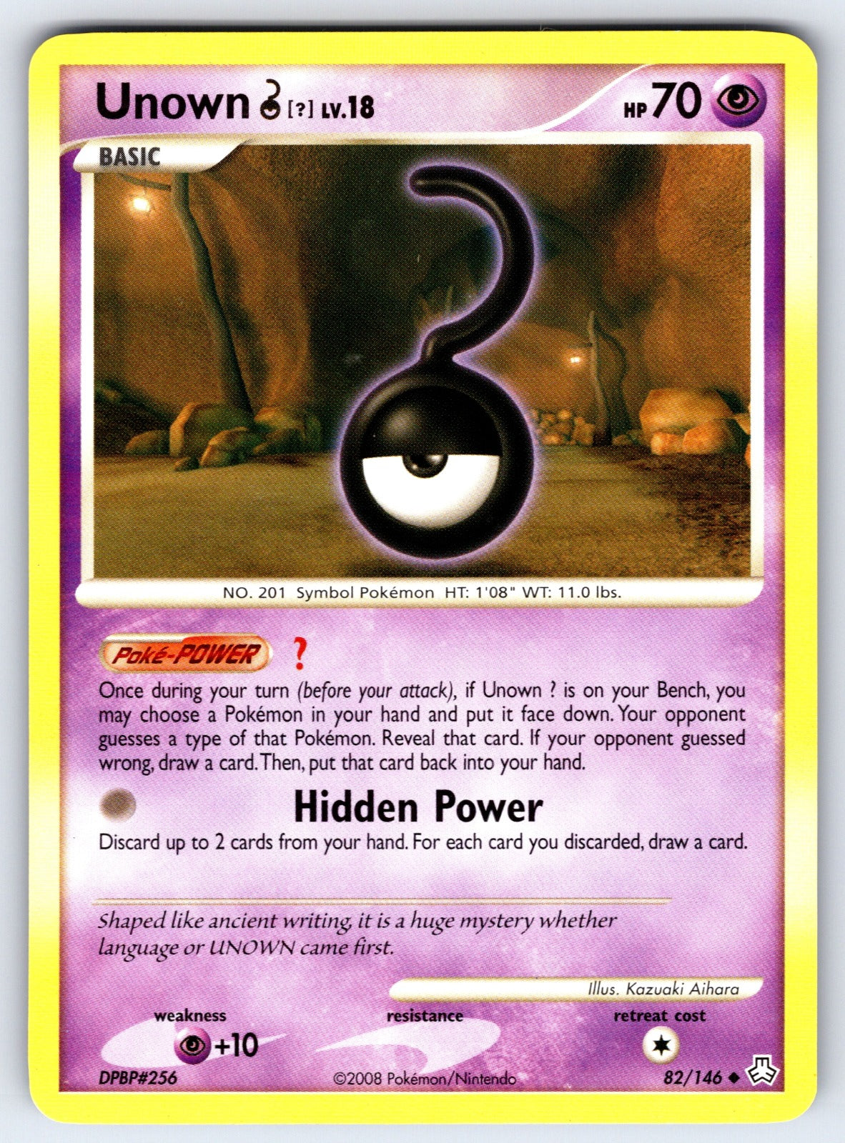 Unown (?) Uncommon Legends Awakened 82/146 LP 2008