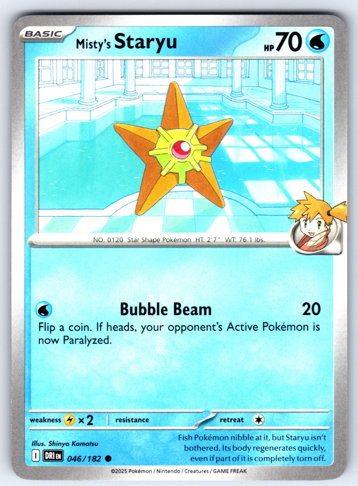 Misty's Staryu Common SV10: Destined Rivals 046/182 NM 2025