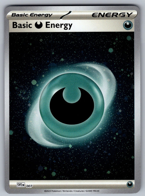 Basic Darkness Energy (Cosmos Holo) Holo Common SVE: Scarlet & Violet Energies 
