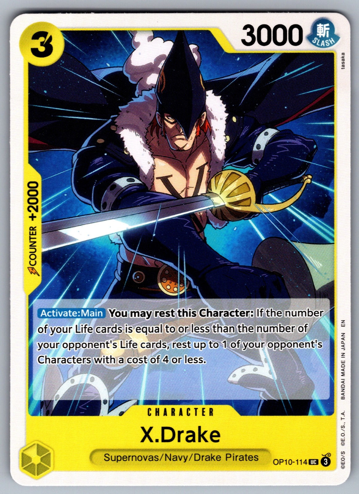 X.Drake (Pirate Foil) Foil UC Premium Booster -The Best- Vol. 2 OP10-114 NM 2025