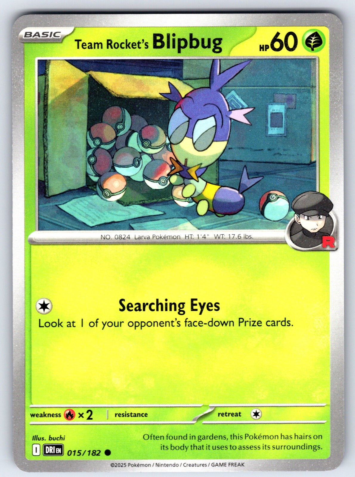 Team Rocket's Blipbug Common SV10: Destined Rivals 015/182 NM 2025