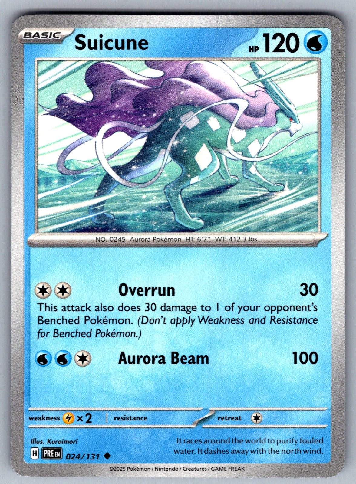 Suicune Uncommon SV: Prismatic Evolutions 024/131 NM 2025