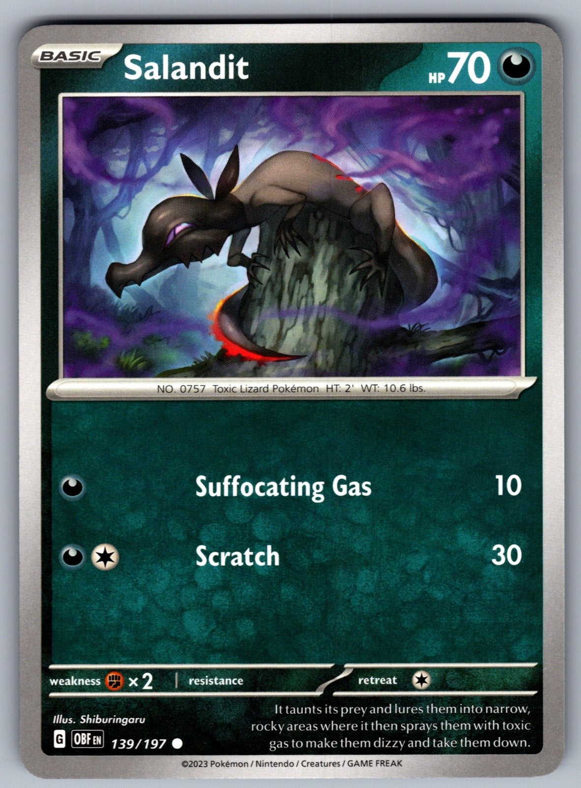 Salandit Common SV03: Obsidian Flames 139/197 NM 2023