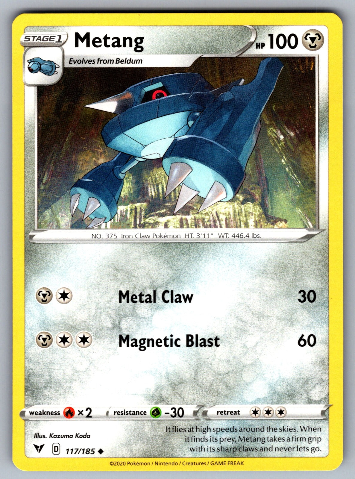 Metang Uncommon SWSH04: Vivid Voltage 117/185 NM 2020