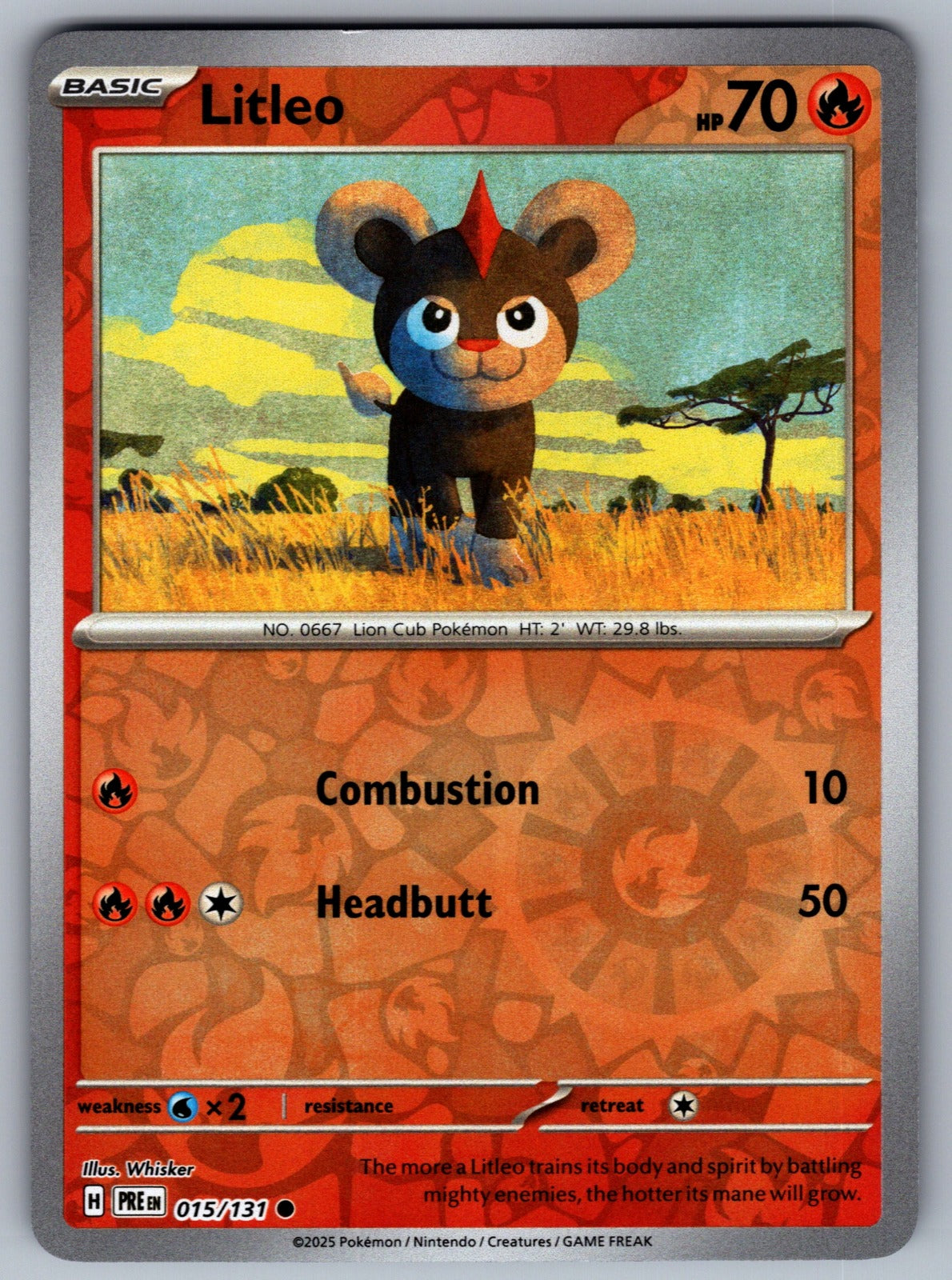 Litleo Reverse Holo Common SV: Prismatic Evolutions 015/131 NM 2025