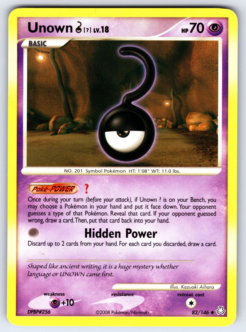 Unown (?) Uncommon Legends Awakened 82/146 LP 2008