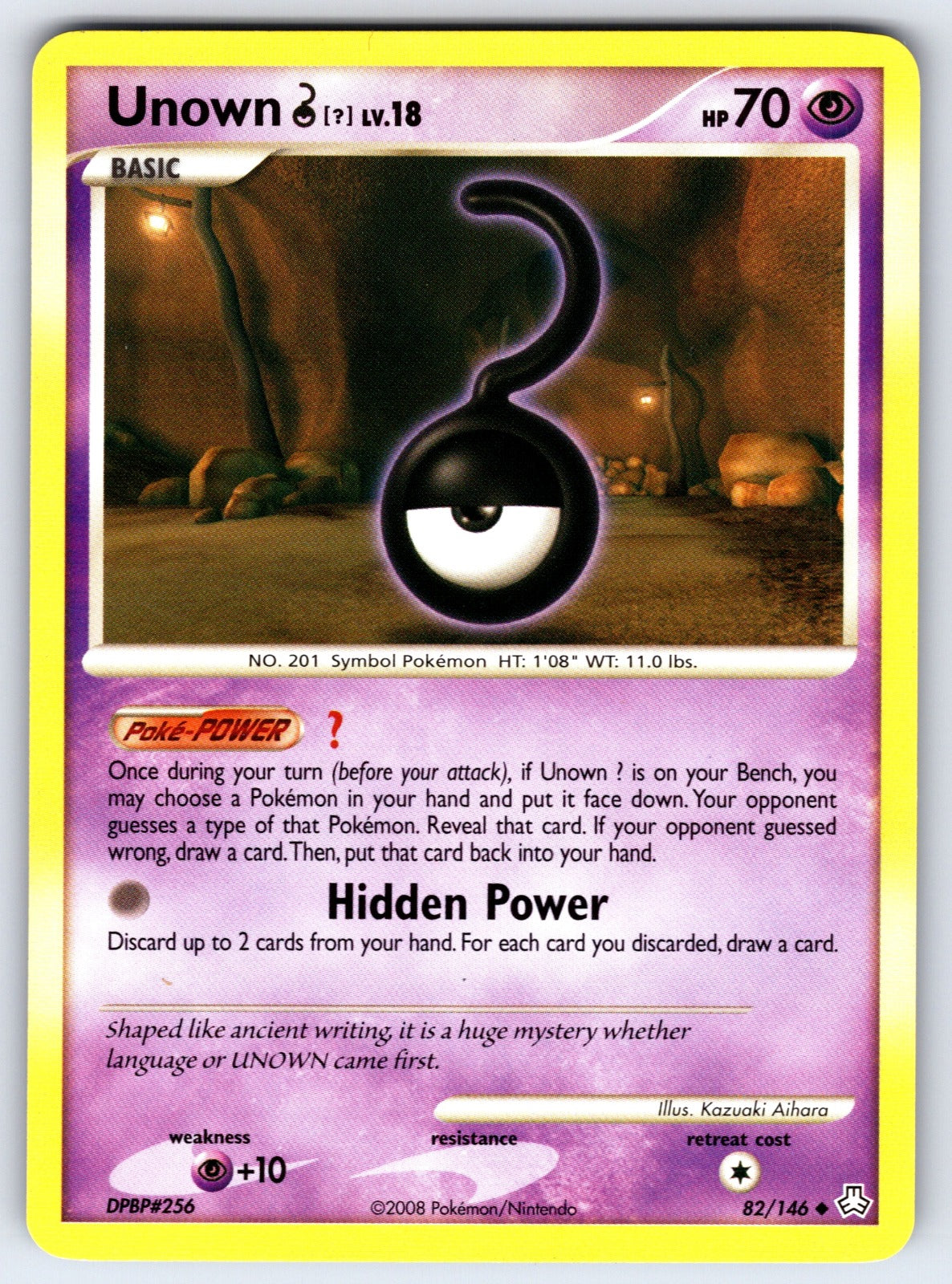 Unown (?) Uncommon Legends Awakened 82/146 LP 2008