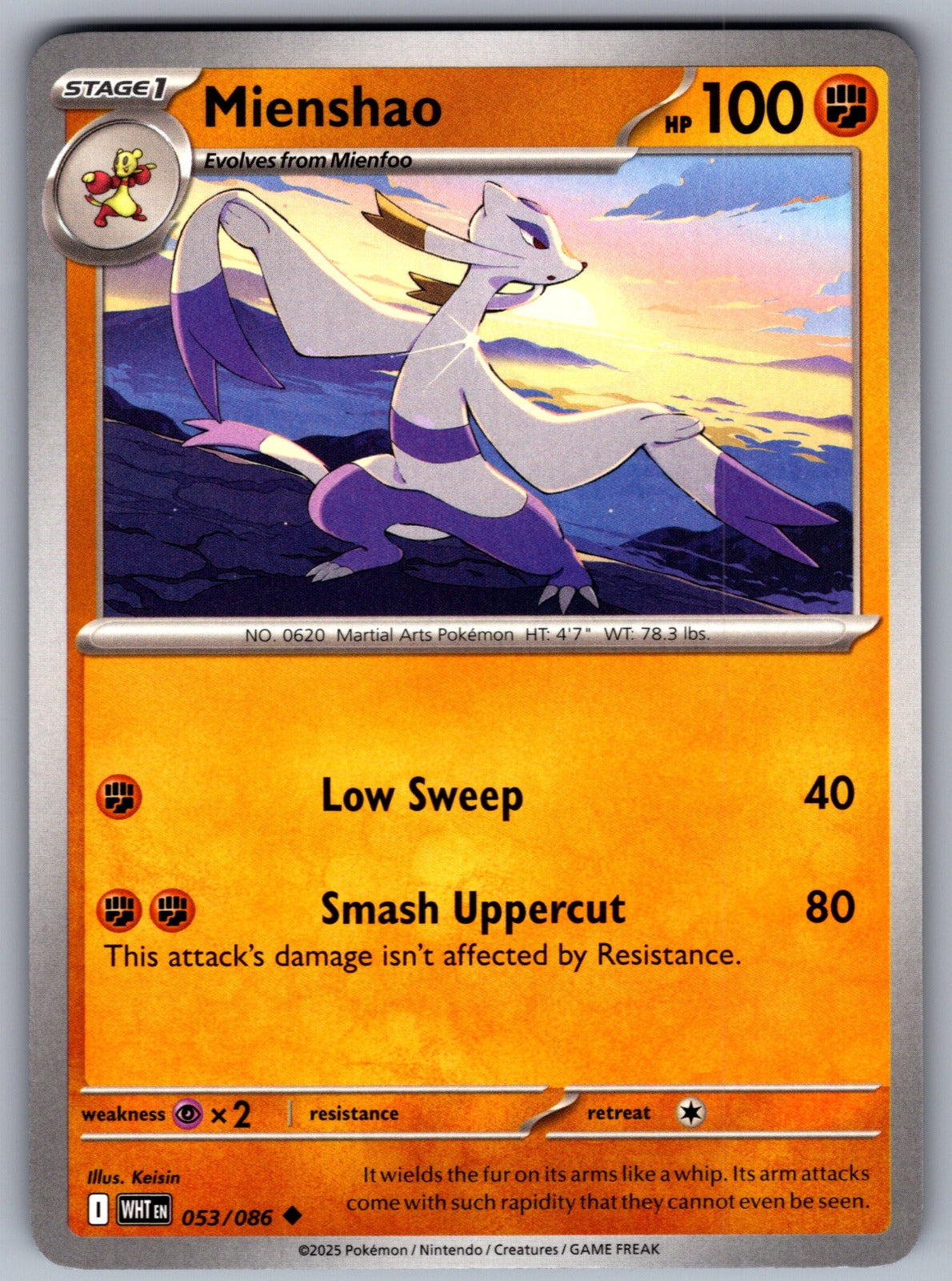 Mienshao Uncommon SV: White Flare 053/086 NM 2025