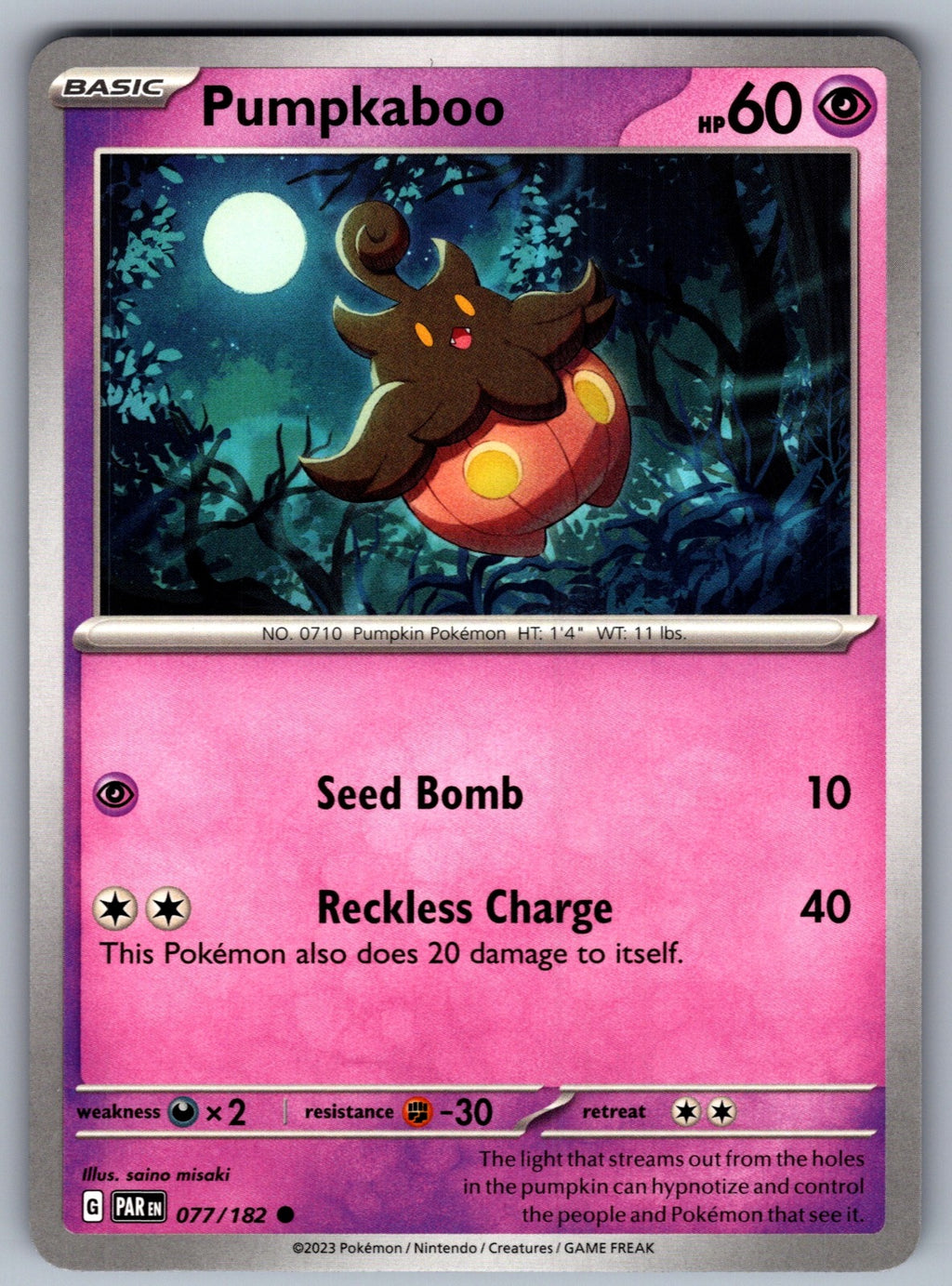 Pumpkaboo Common SV04: Paradox Rift 077/182 NM 2023