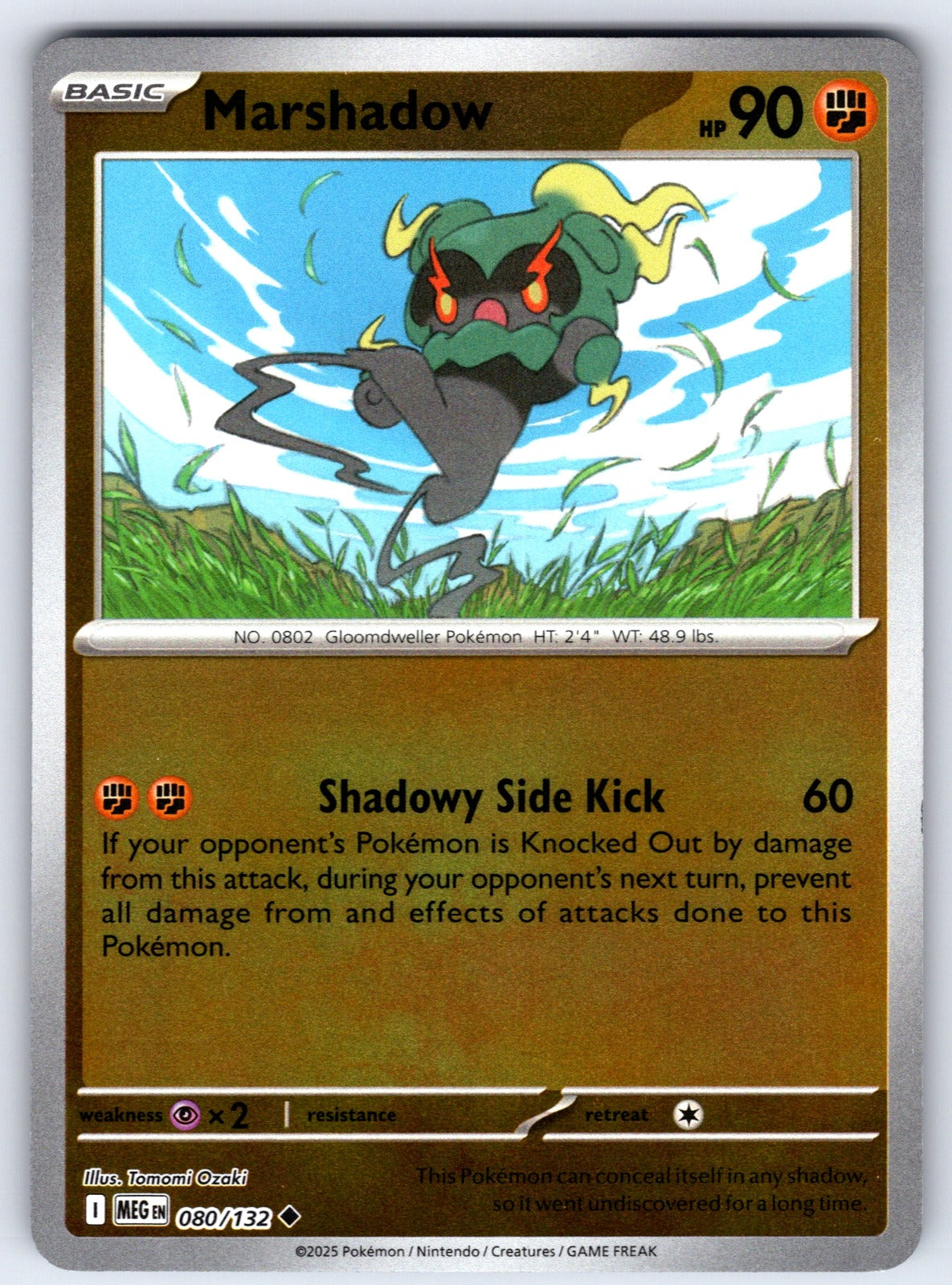 Marshadow Reverse Holo Uncommon ME01: Mega Evolution 080/132 NM 2025