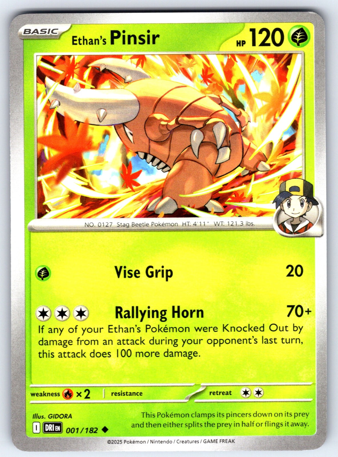 Ethan's Pinsir Uncommon SV10: Destined Rivals 001/182 NM 2025