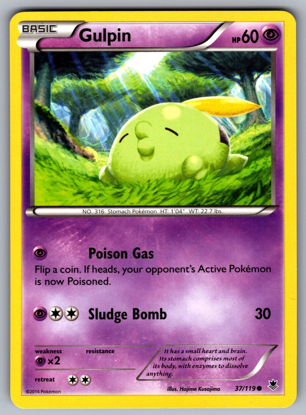 Gulpin Common XY - Phantom Forces 37/119 LP 2014