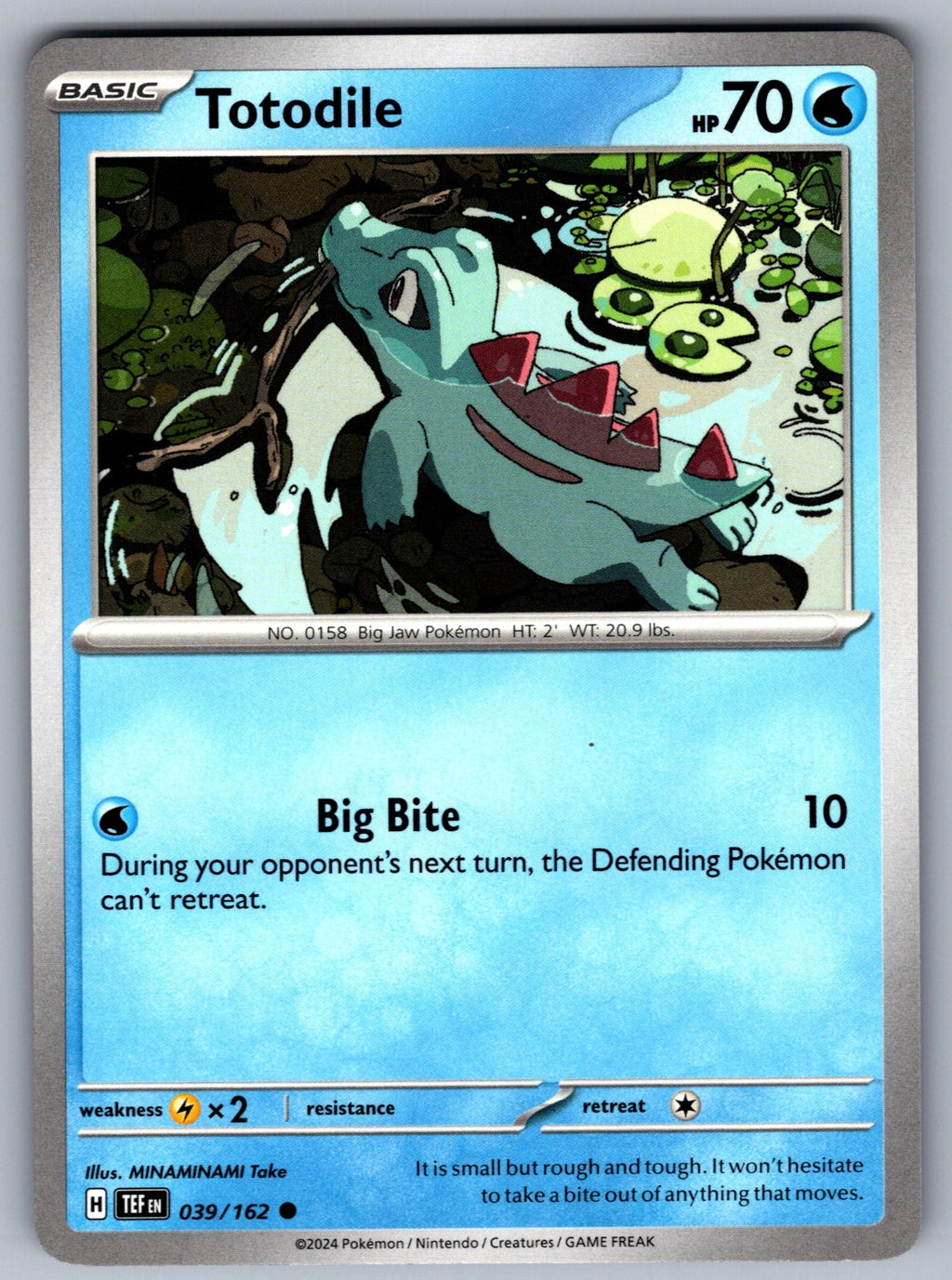 Totodile Common SV05: Temporal Forces 039/162 NM 2024