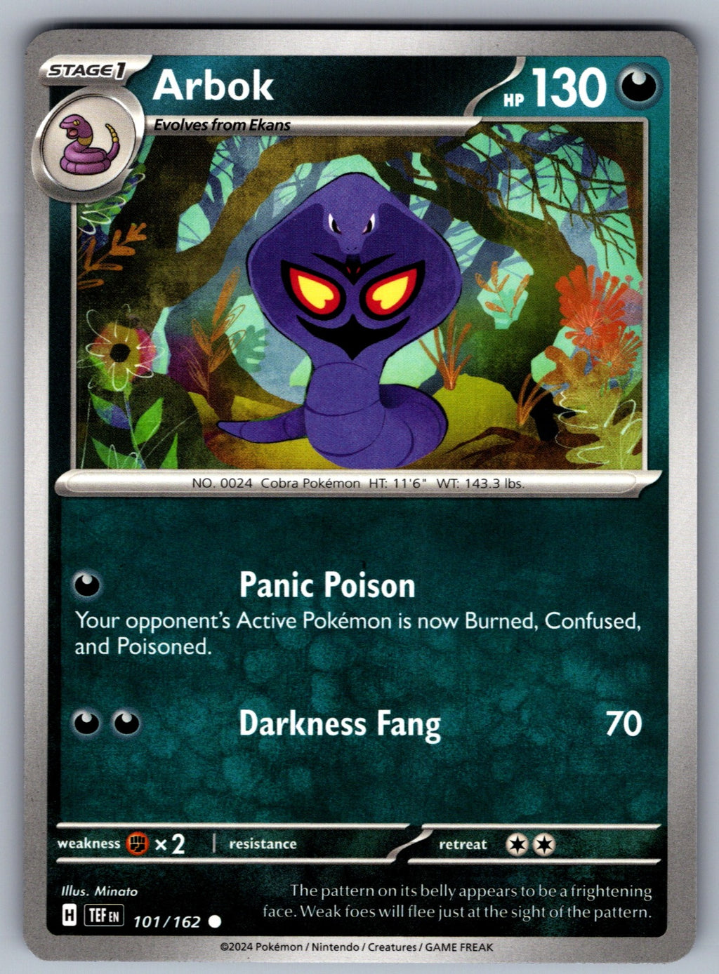 Arbok Common SV05: Temporal Forces 101/162 NM 2024