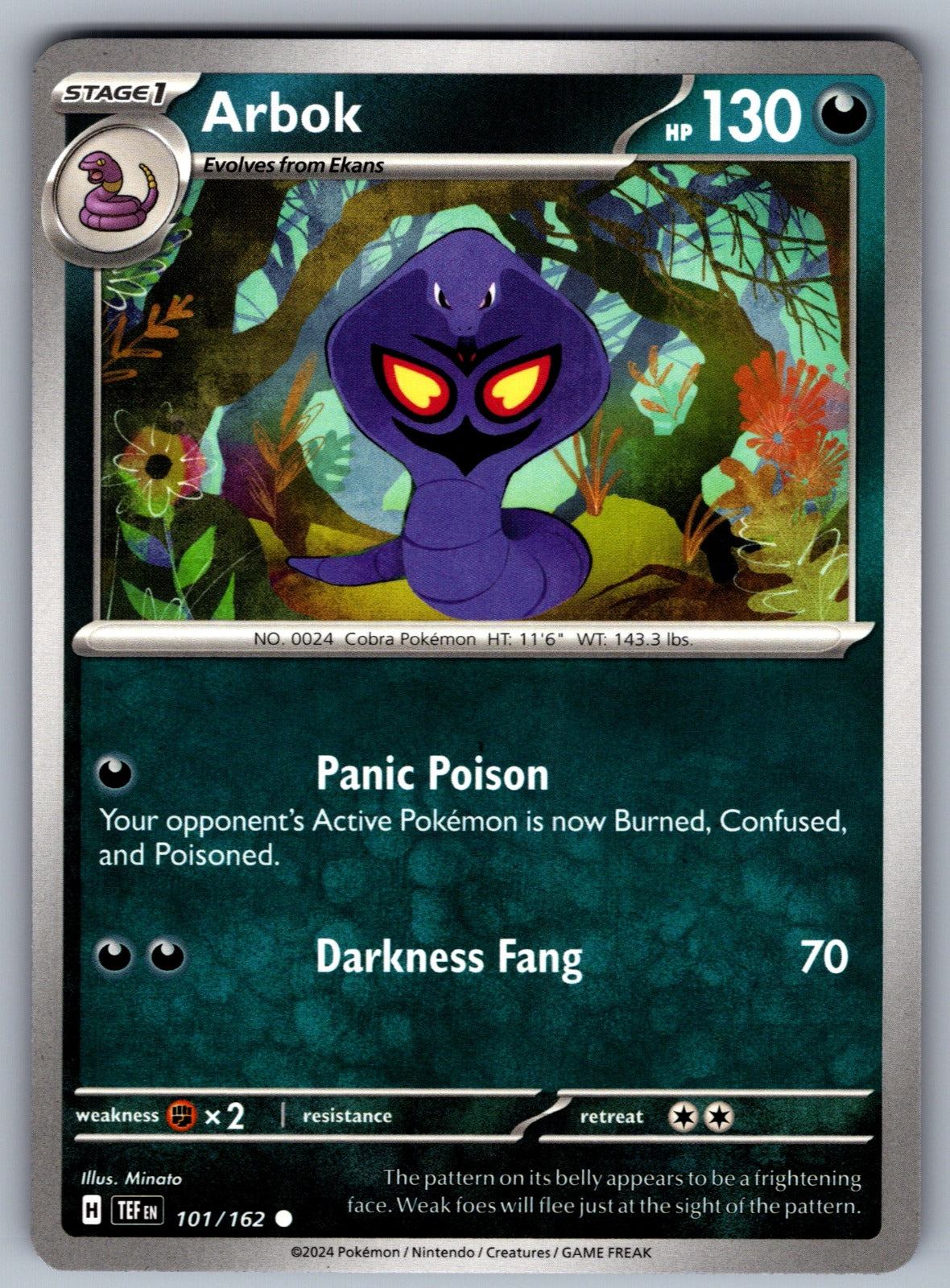 Arbok Common SV05: Temporal Forces 101/162 NM 2024