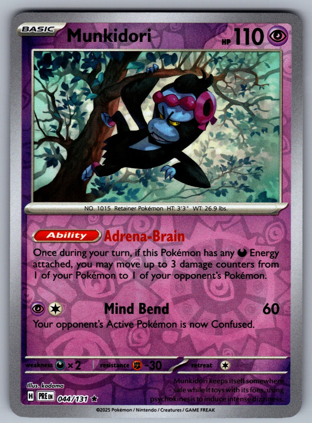 Munkidori Reverse Holo Rare SV06: Twilight Masquerade 095/167 NM 2024