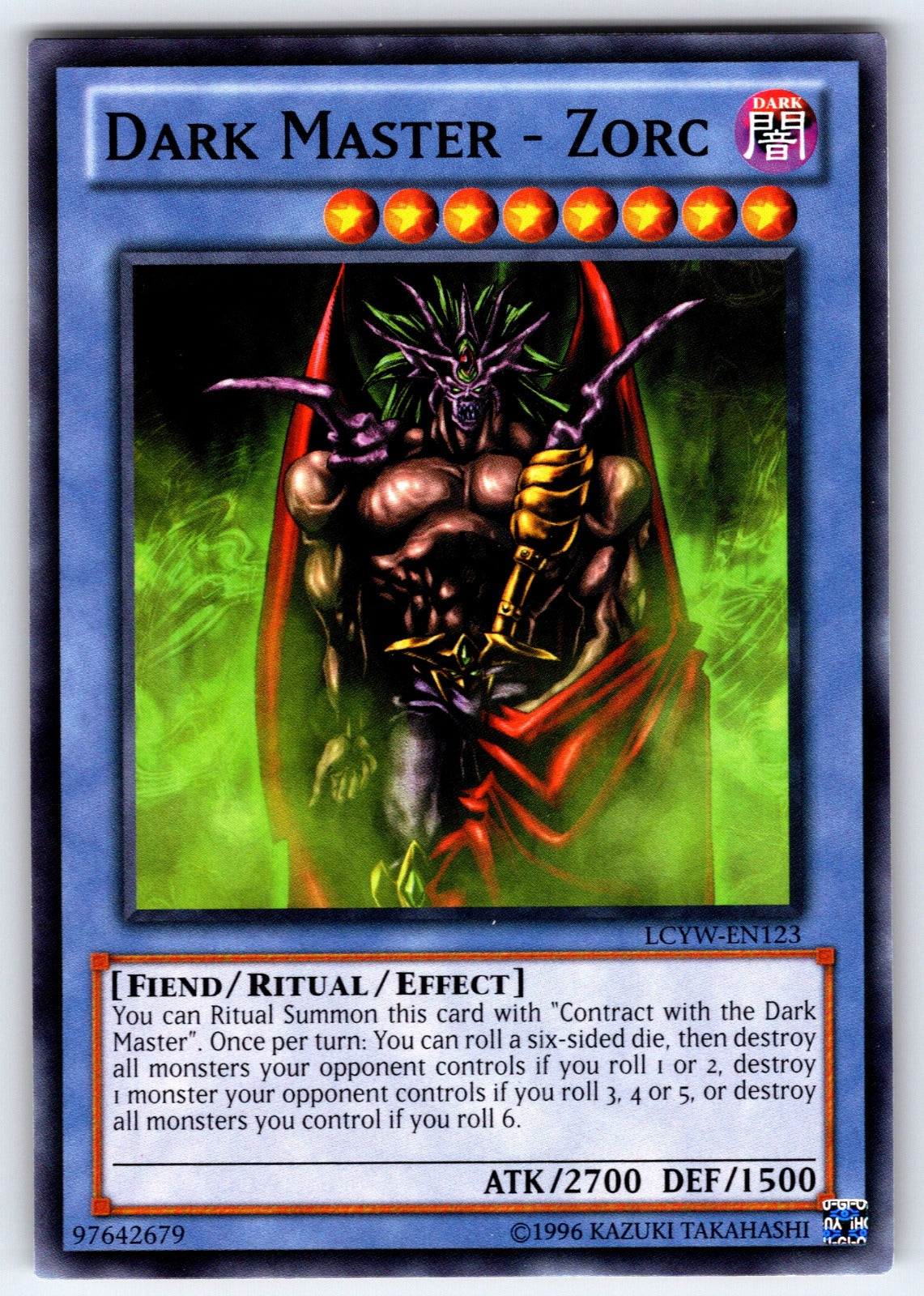 Dark Master - Zorc Unlimited Common Legendary Collection 3: Yugi's World LCYW-EN