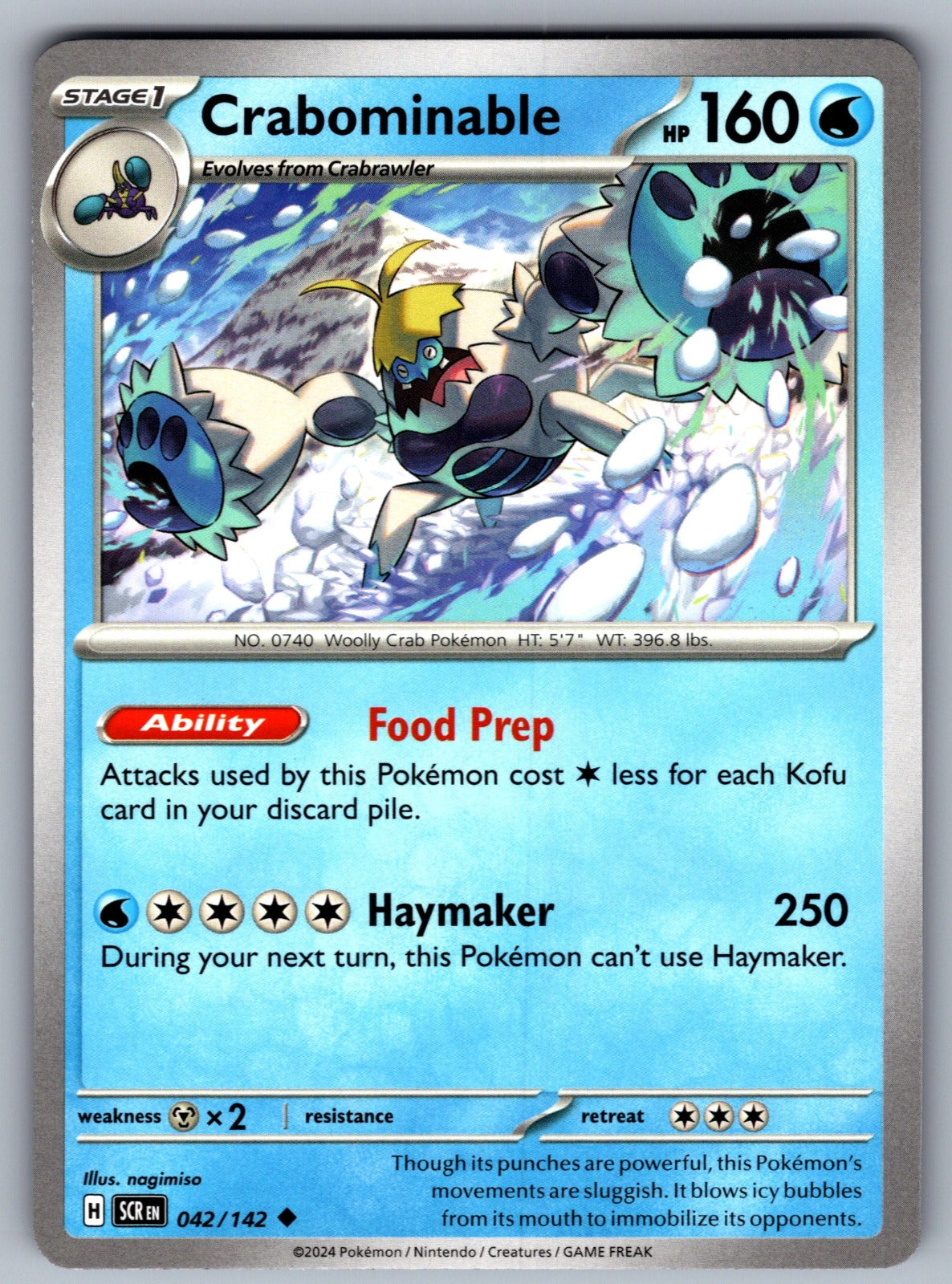 Crabominable Uncommon SV07: Stellar Crown 042/142 NM 2024