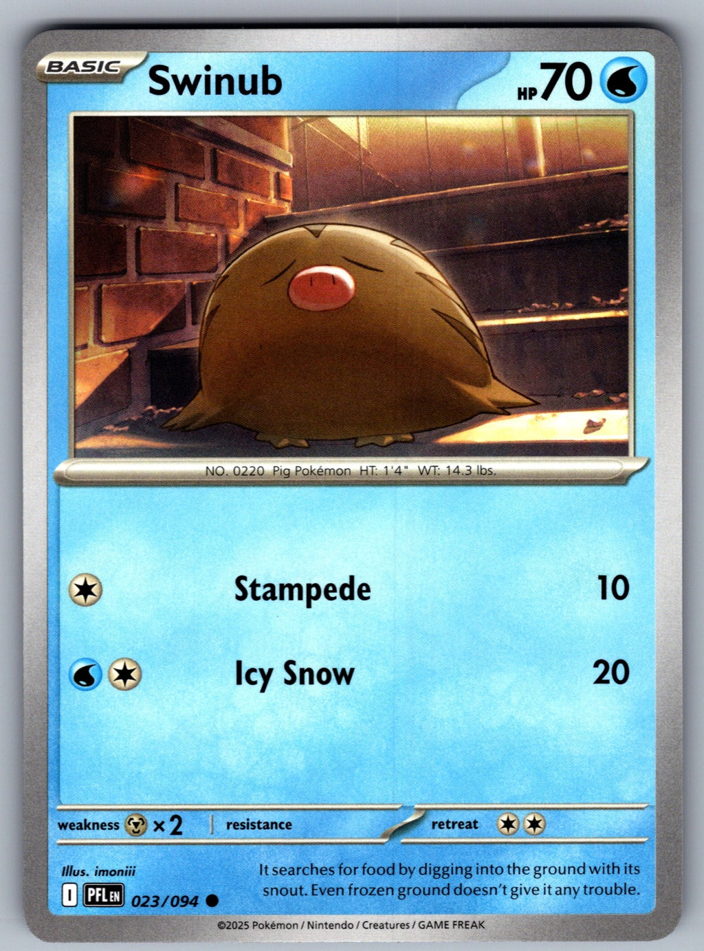 Swinub Common ME02: Phantasmal Flames 023/094 NM 2025