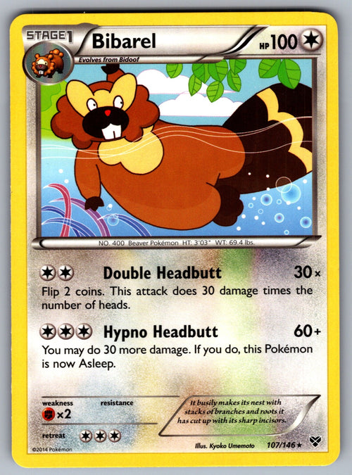 Bibarel Rare XY Base Set 107/146 LP 2014