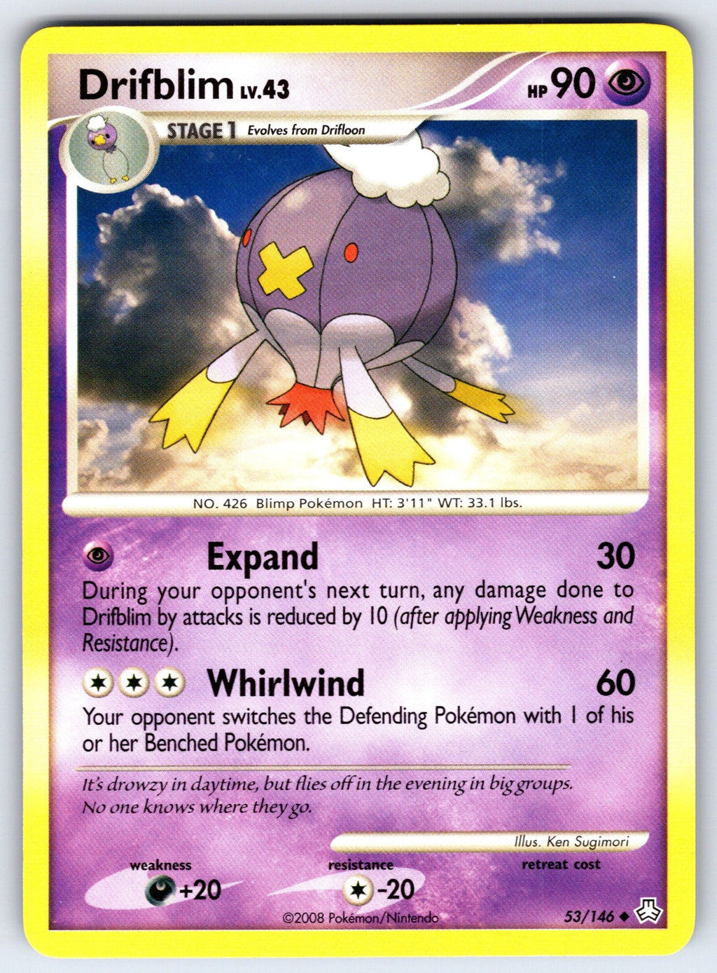 Drifblim Uncommon Legends Awakened 53/146 LP 2008